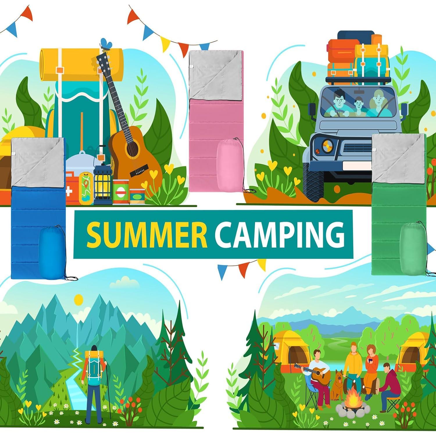 Sacos de Dormir Macarrie 3 Pcs 190x76 cm para Camping