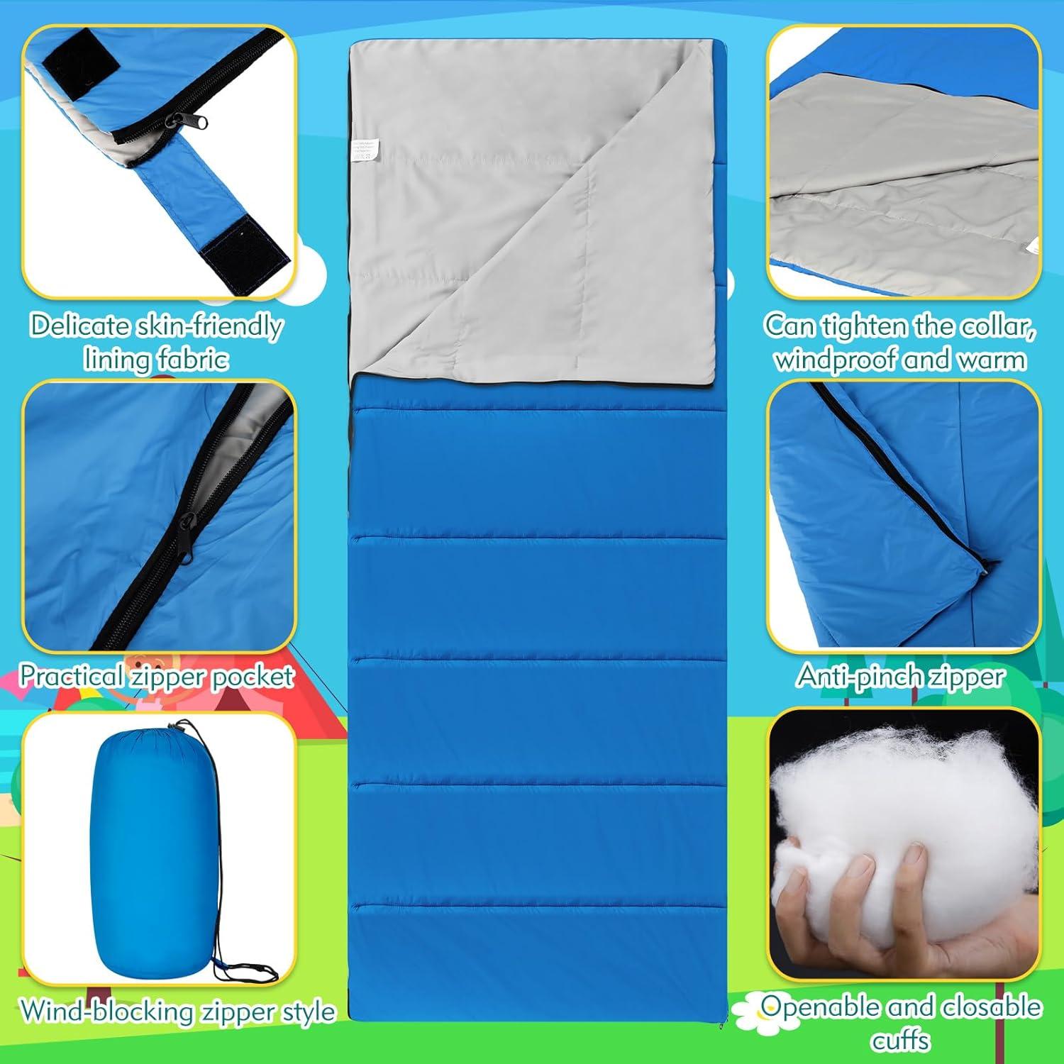 Sacos de Dormir Macarrie 3 Pcs 190x76 cm para Camping