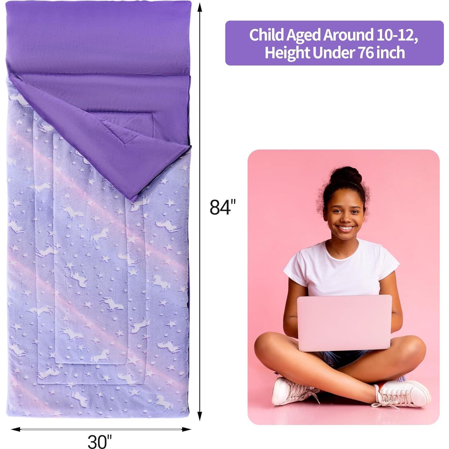 Saco de Dormir HOMBYS Brilla en la Oscuridad 213 cm para Niños