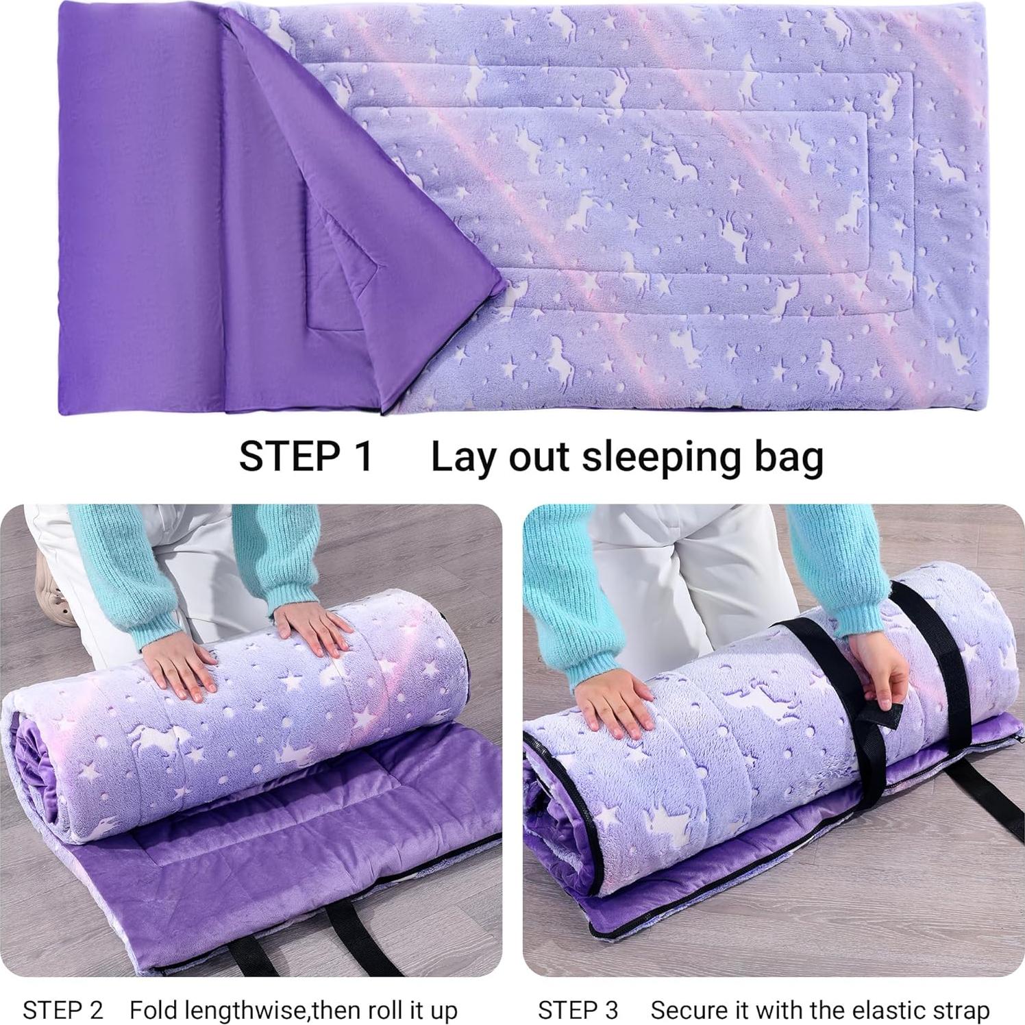 Saco de Dormir HOMBYS Brilla en la Oscuridad 213 cm para Niños