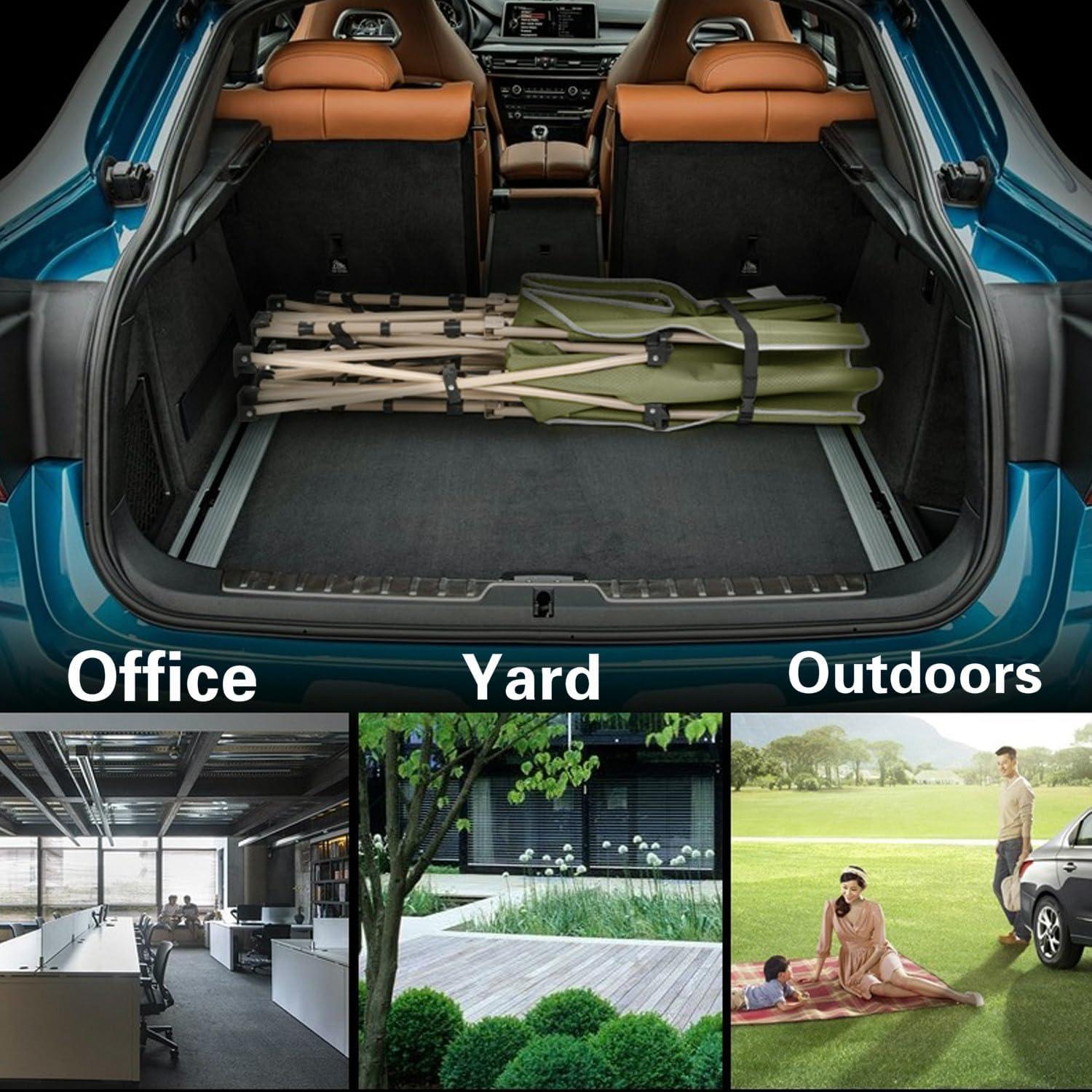 Cama de Camping Plegable Yaheetech 186x66x52cm Verde Militar