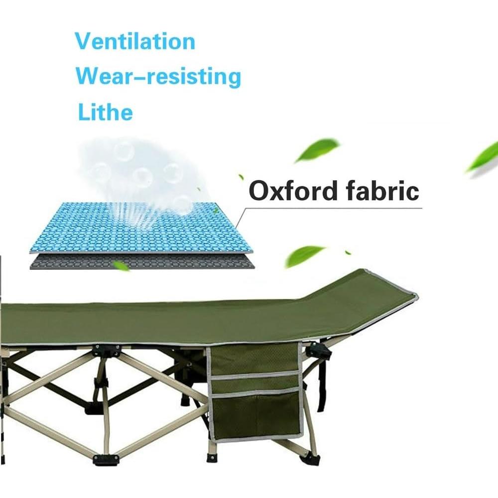 Cama de Camping Plegable Yaheetech 186x66x52cm Verde Militar