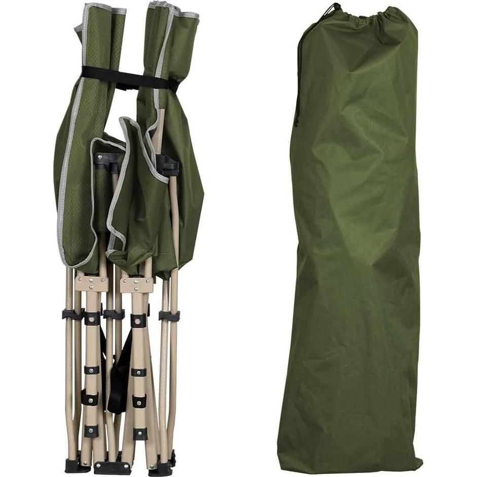 Cama de Camping Plegable Yaheetech 186x66x52cm Verde Militar