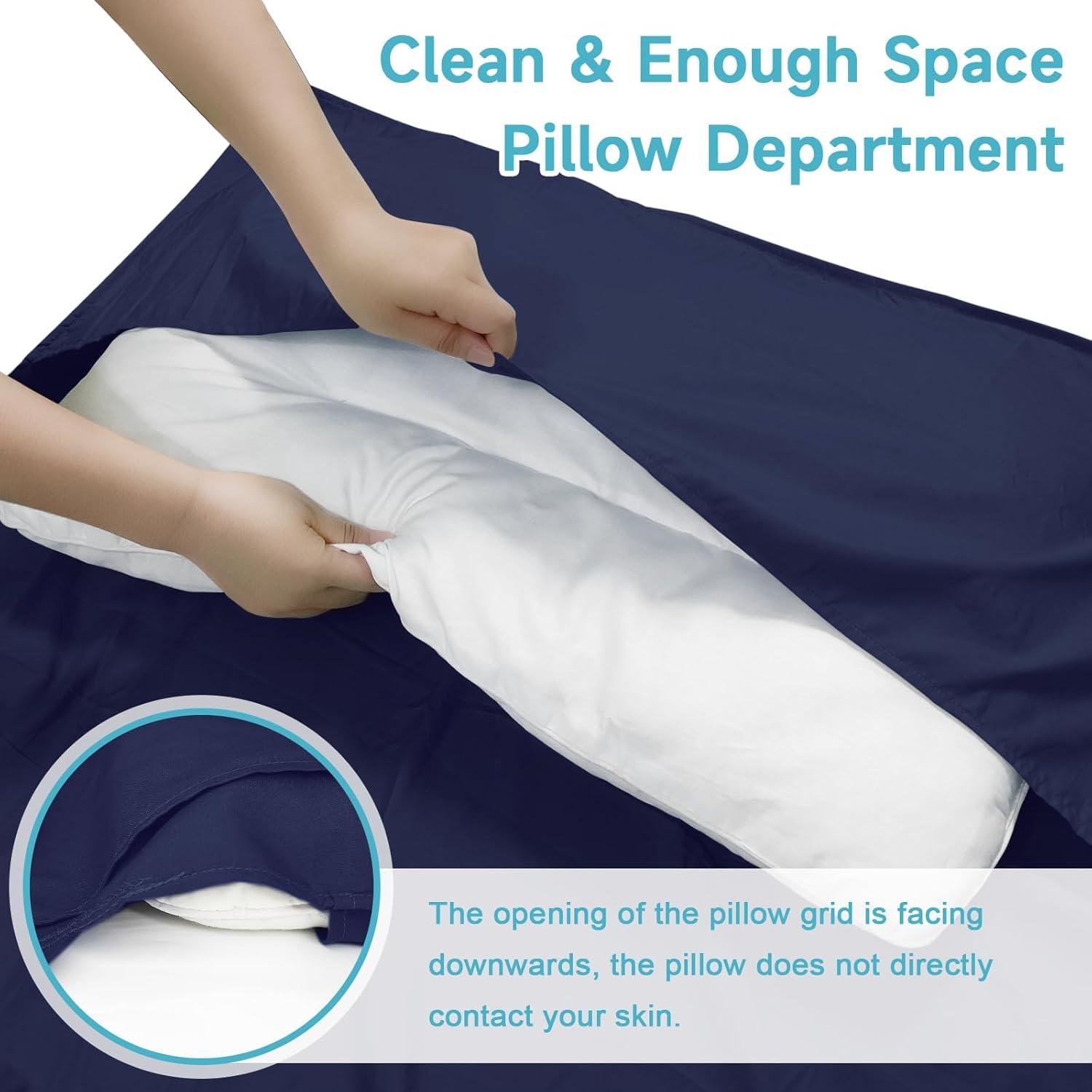 Saco de dormir forrado VVAYHUA 219x95 cm Azul Marino