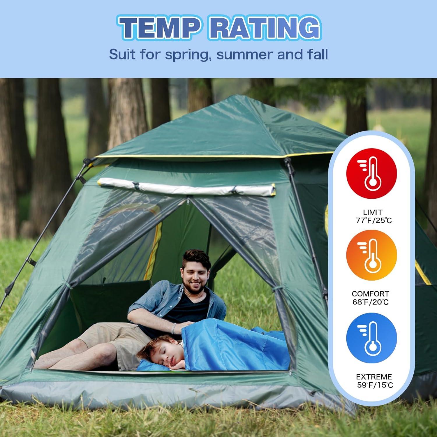 Saco de Dormir Ultra Ligero REDCAMP para Niños 3 Estaciones