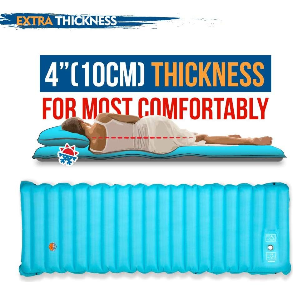 Almohadilla Inflable ZOOOBELIVES Airlive2000 10cm Grosor Azul