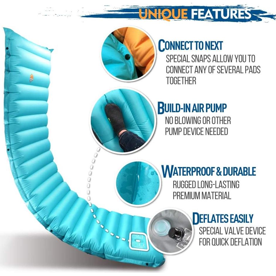 Almohadilla Inflable ZOOOBELIVES Airlive2000 10cm Grosor Azul