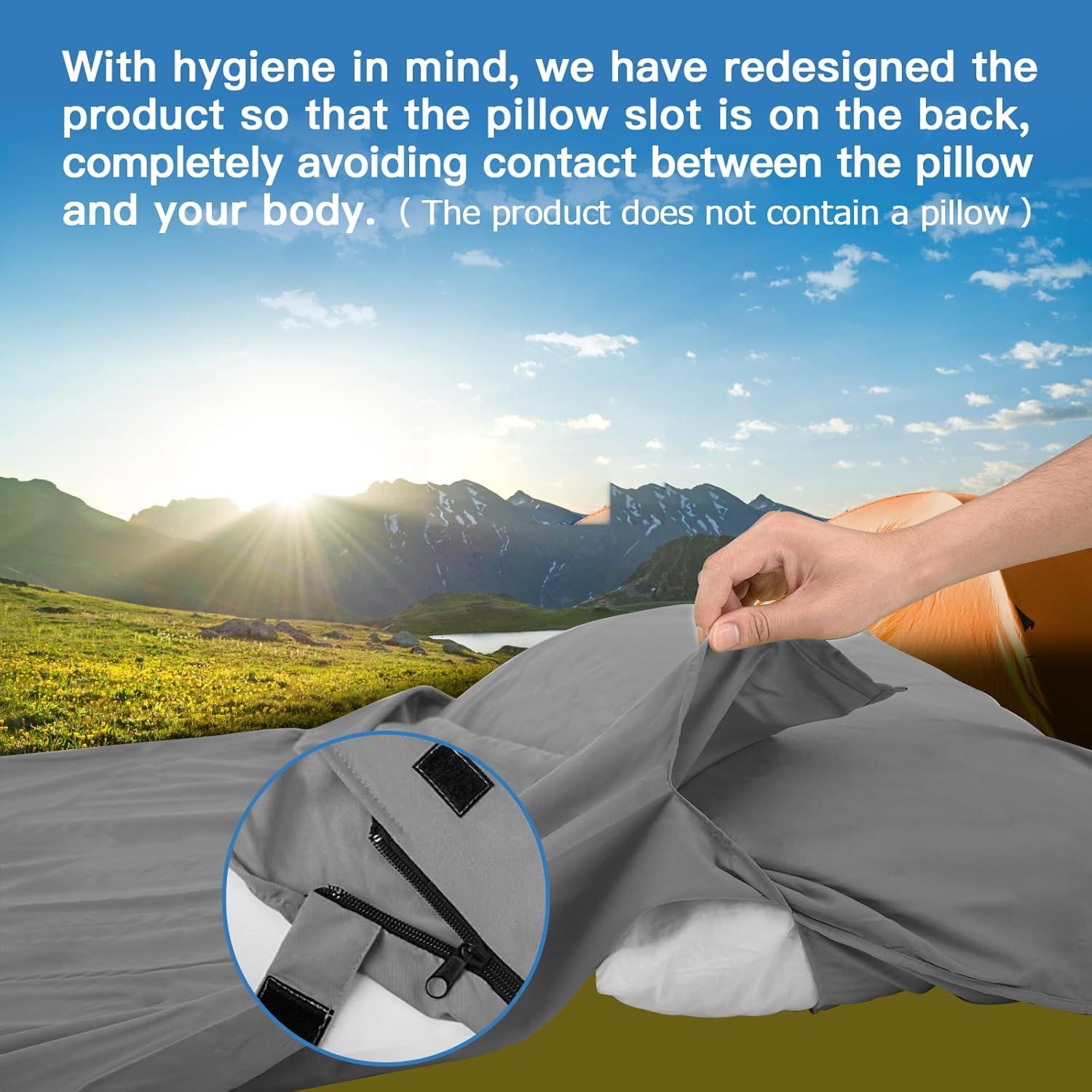 Forro de Saco de Dormir JAICOM 220x90 cm Poliéster Gris