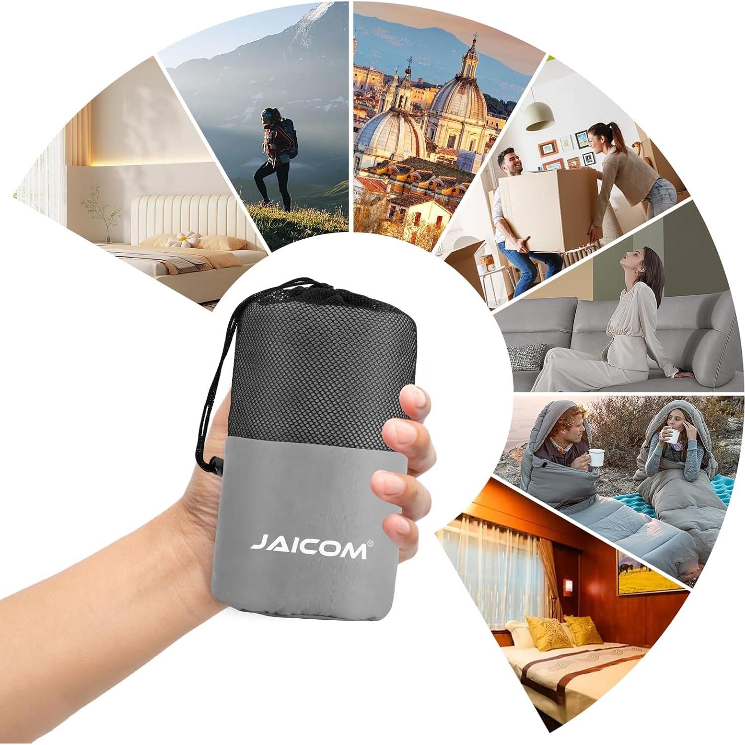 Forro de Saco de Dormir JAICOM 220x90 cm Poliéster Gris