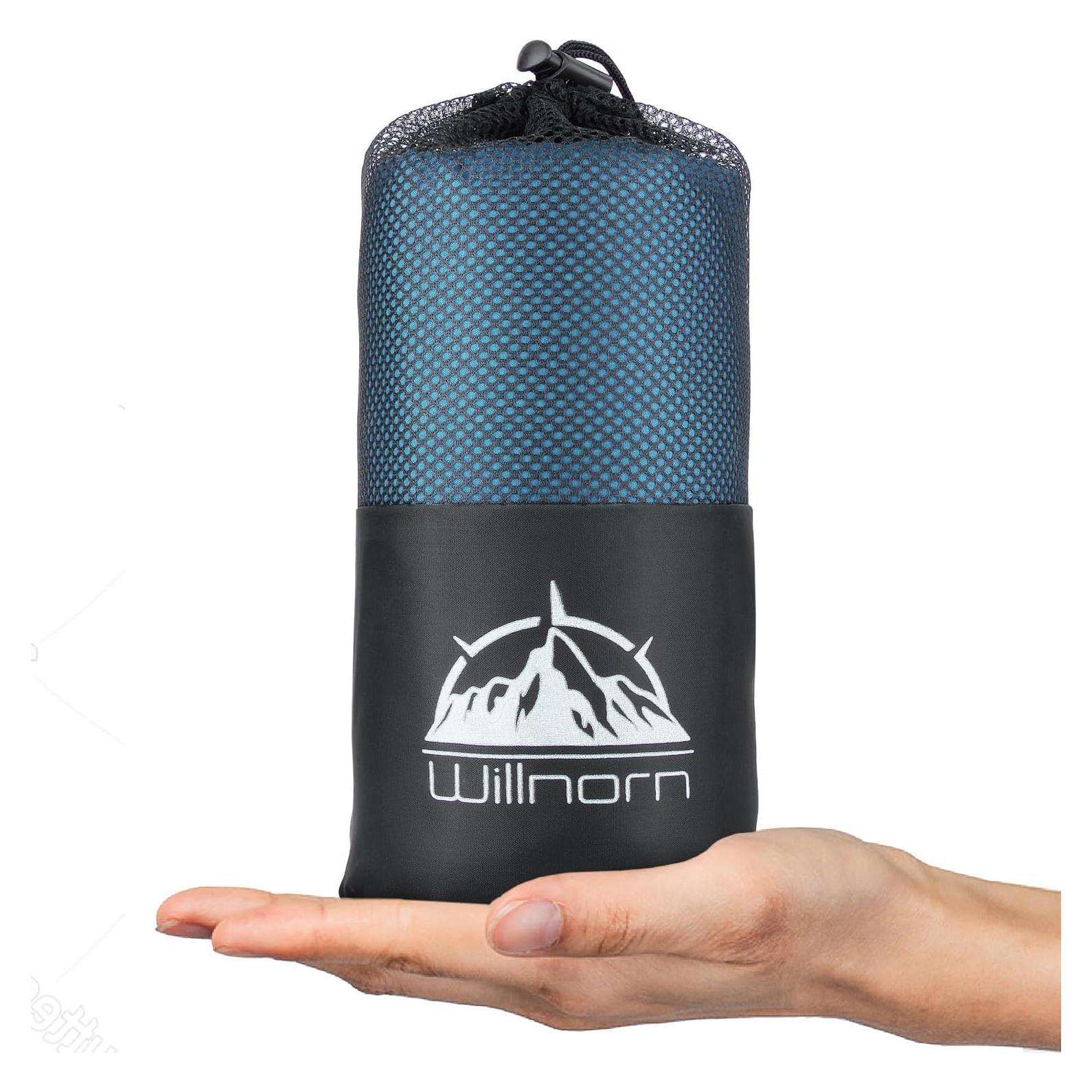 Forro de Saco de Dormir WILLNORN Microfibra Azul Claro 219x95cm