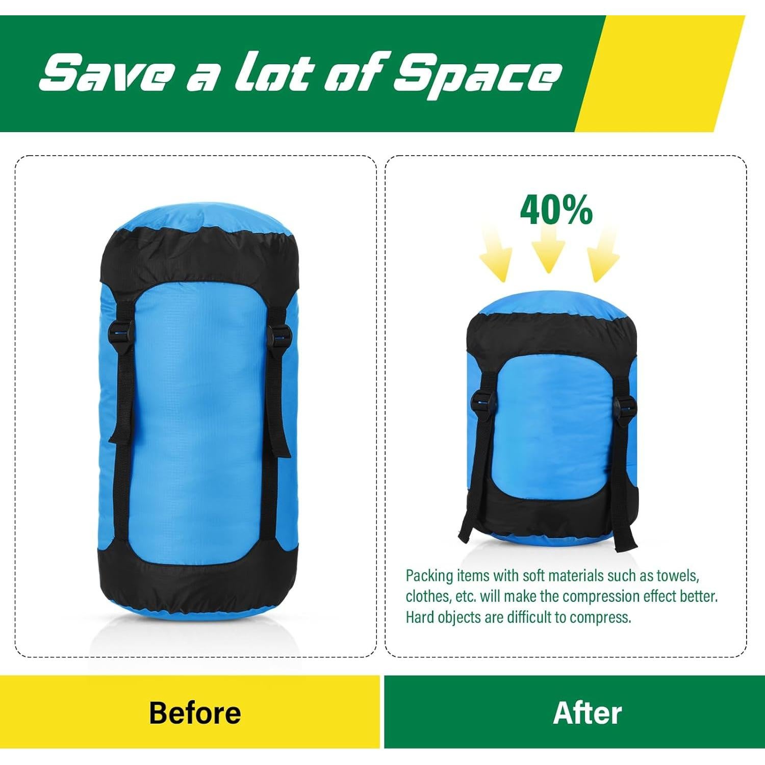 5 Sacos de Compresión Impermeables GliCraft 5L a 35L