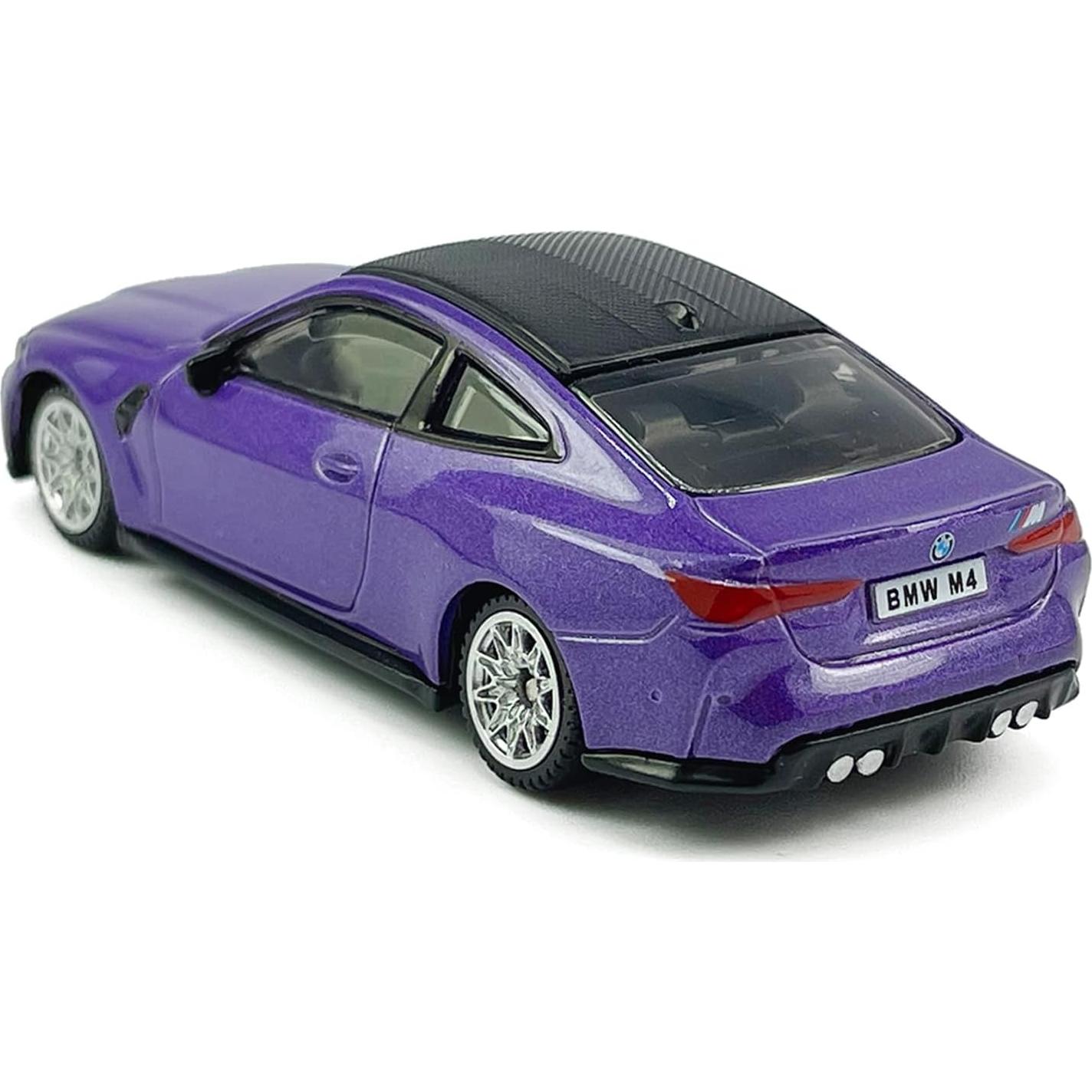 Coche de Juguete BMW M4 G82 2022 Escala 1:64 Morado