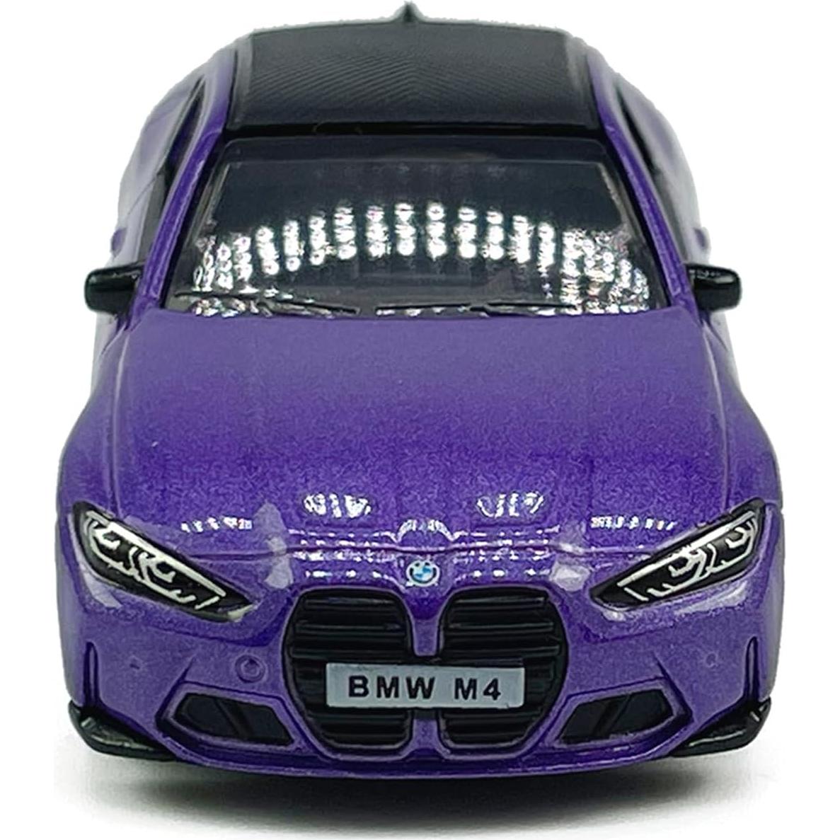 Coche de Juguete BMW M4 G82 2022 Escala 1:64 Morado