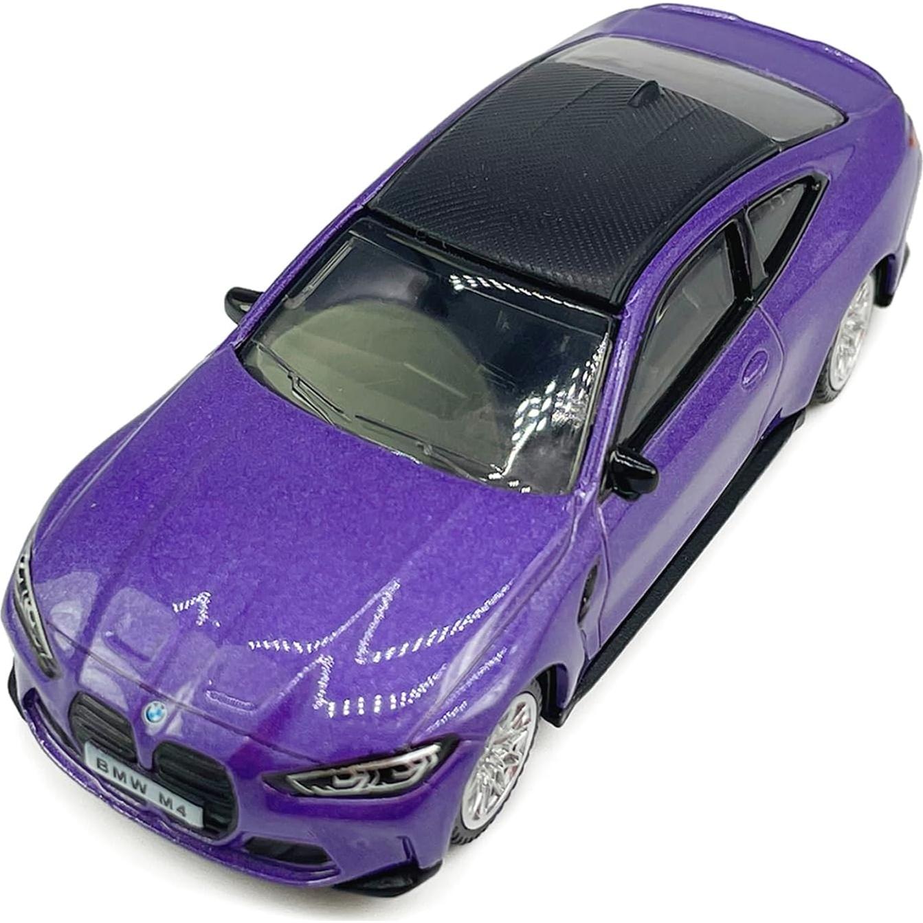 Coche de Juguete BMW M4 G82 2022 Escala 1:64 Morado