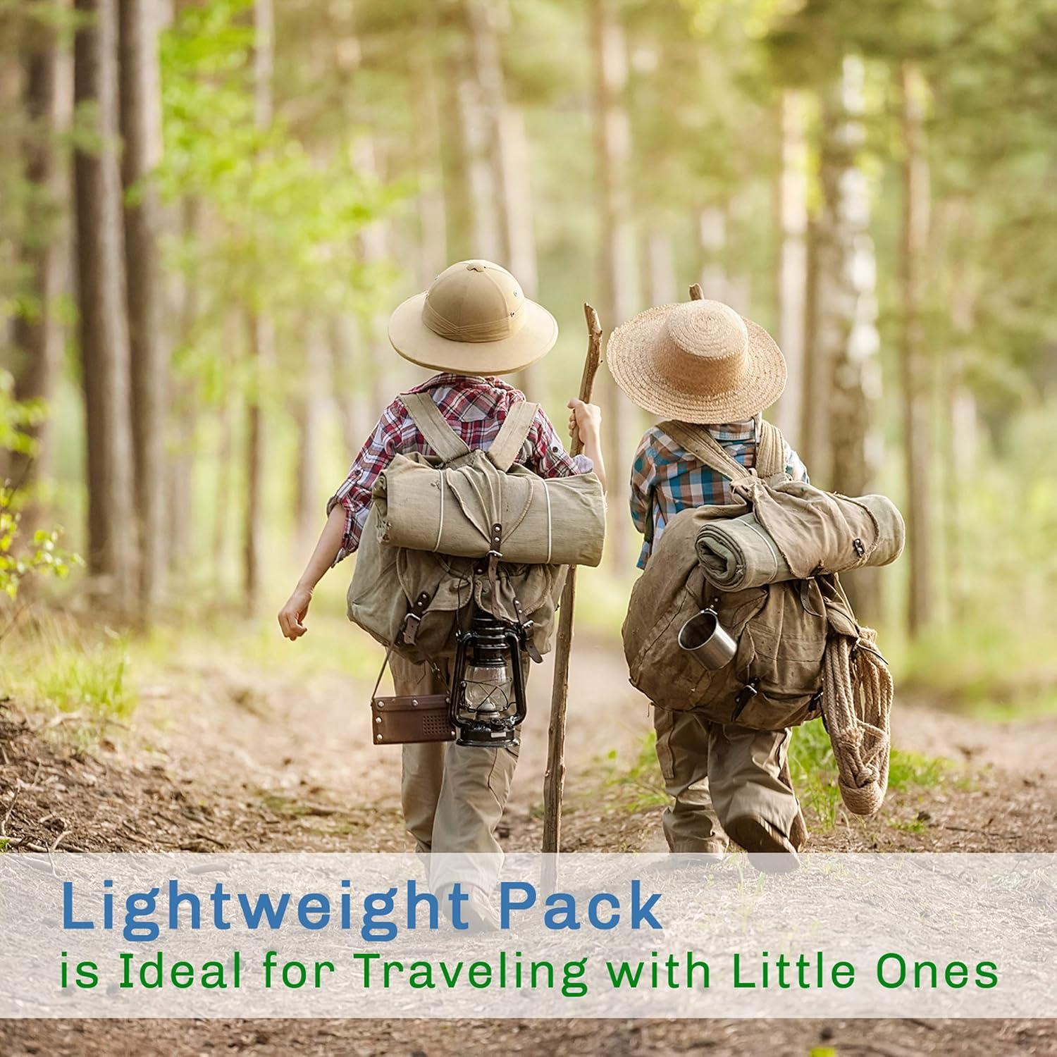 Saco de dormir ligero Wakeman para niños - Verde neón/Negro