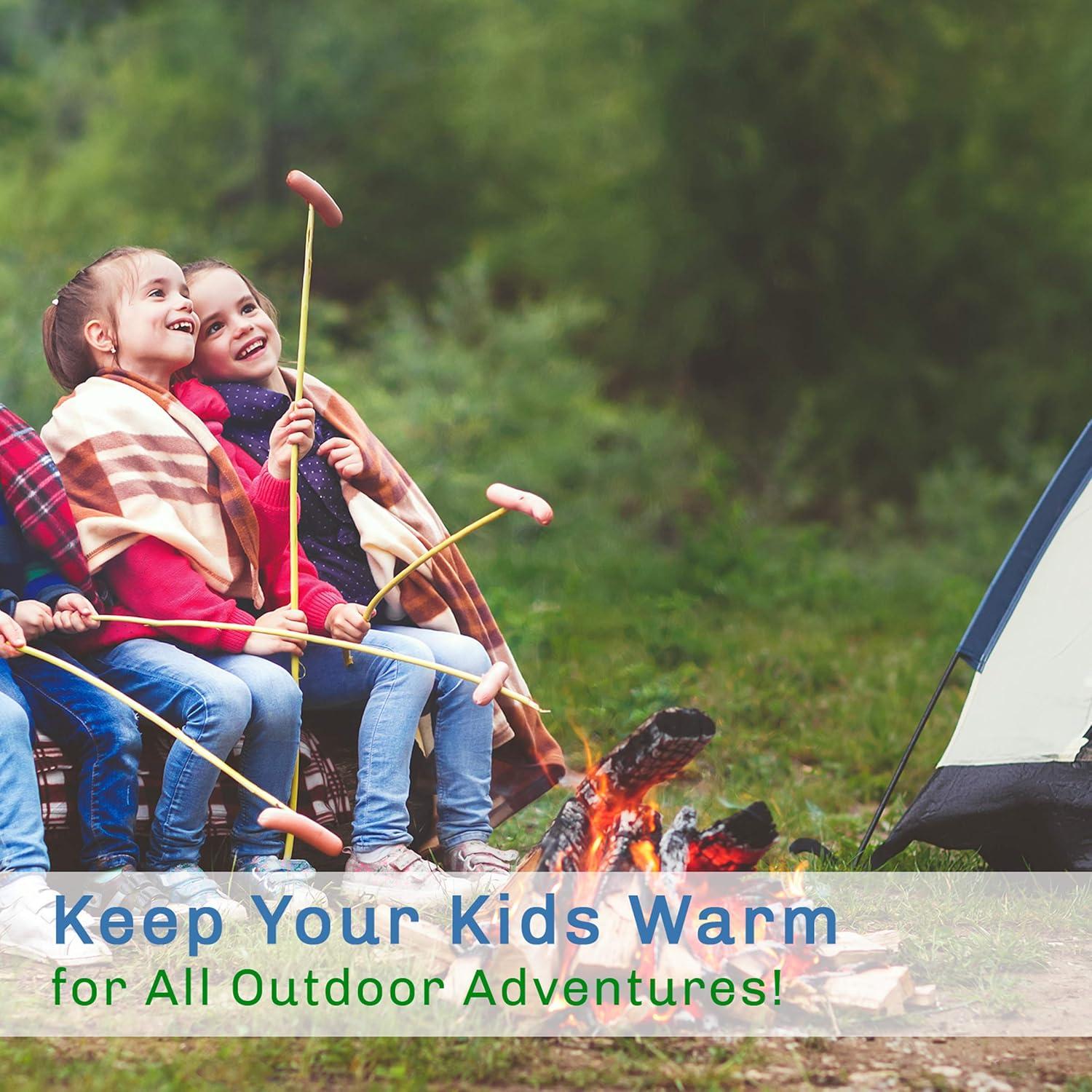 Saco de dormir ligero Wakeman para niños - Verde neón/Negro