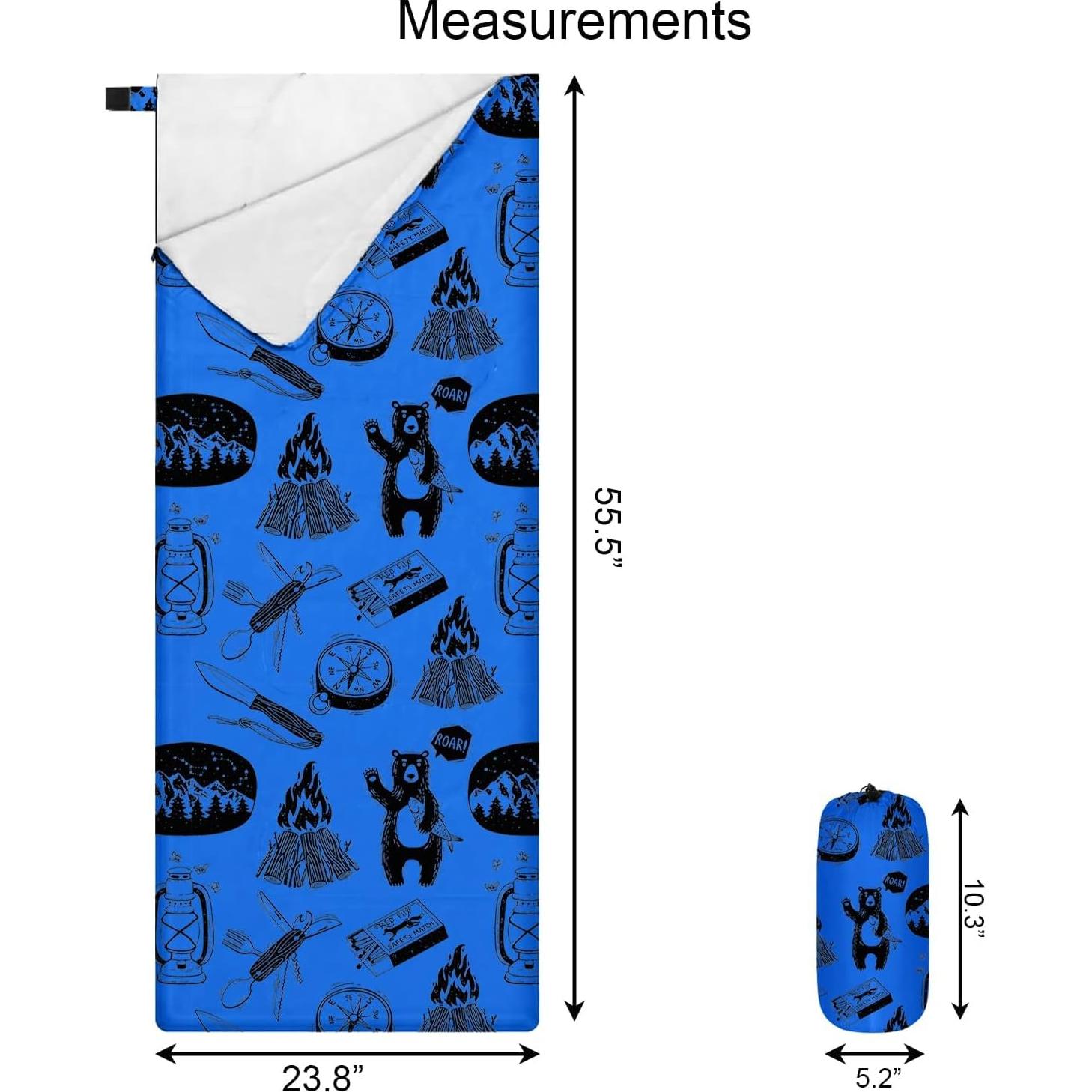 Saco de dormir ultraligero KidzAdventure 3 estaciones 140x120 cm