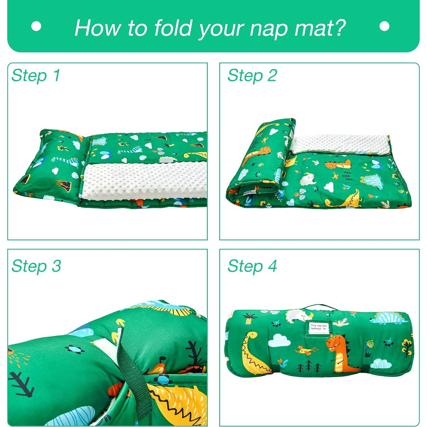 Esterilla de Siesta para Niños beeweed Dinosaurio 58x132 cm