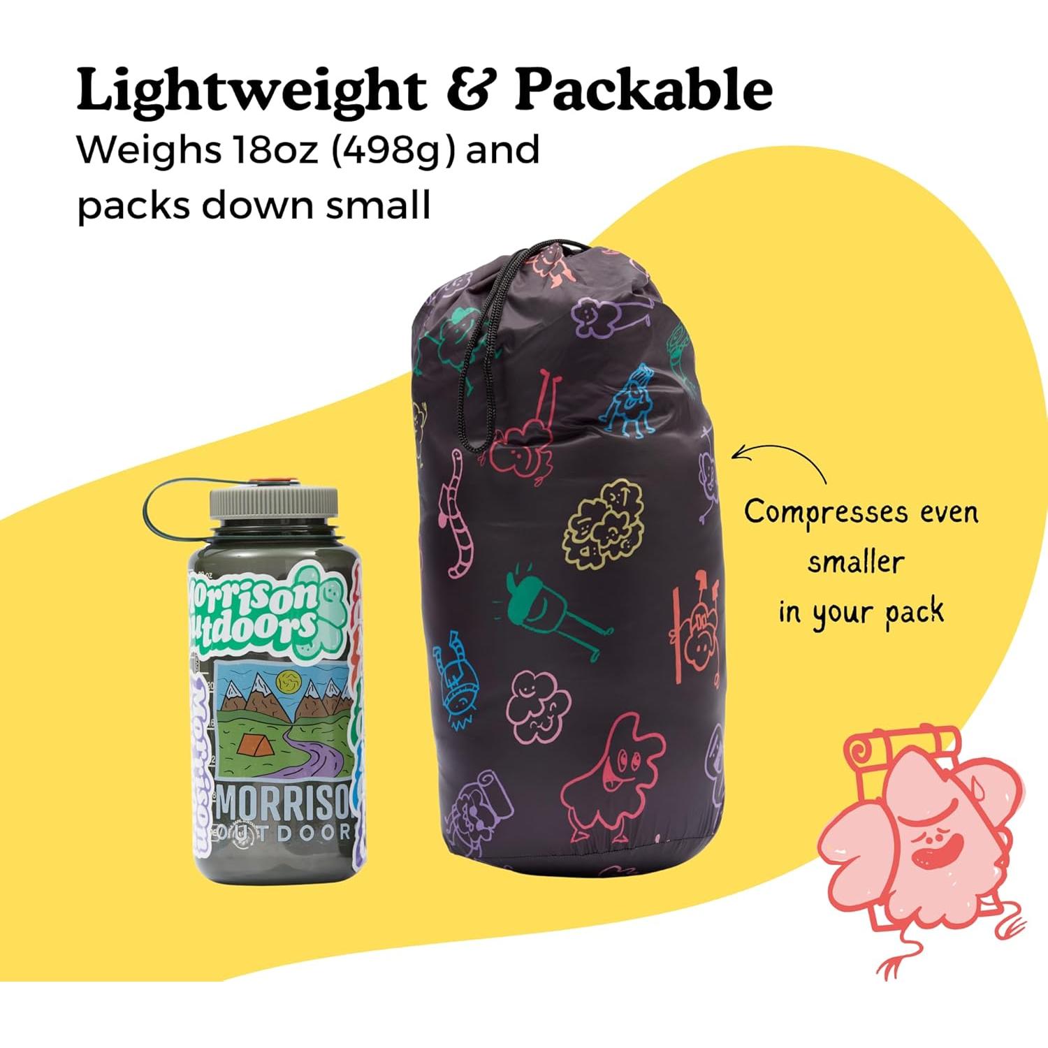 Saco de dormir para niños Morrison Outdoors 40° Verde 2-4 años