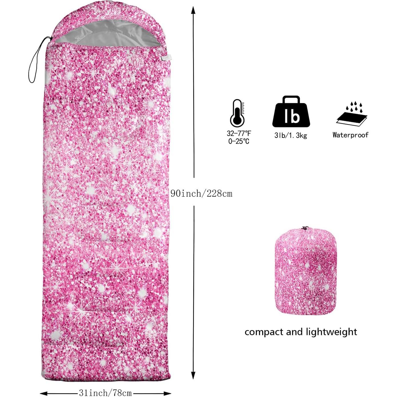 Saco de dormir Nttopship SD0002 individual 80x230 cm rosa