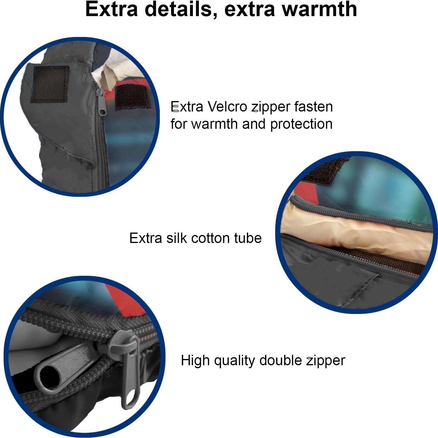 Saco de dormir momia KidzAdventure 185 cm 0-15 °C para niños