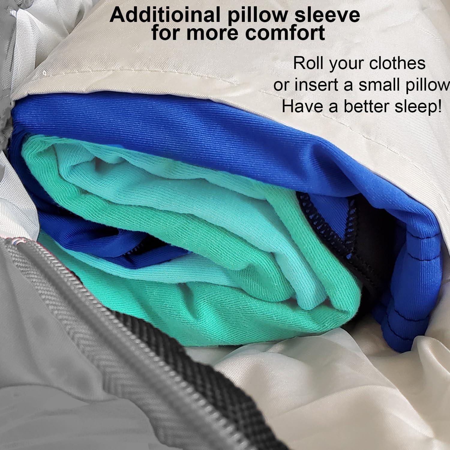 Saco de dormir momia KidzAdventure 185 cm 0-15 °C para niños