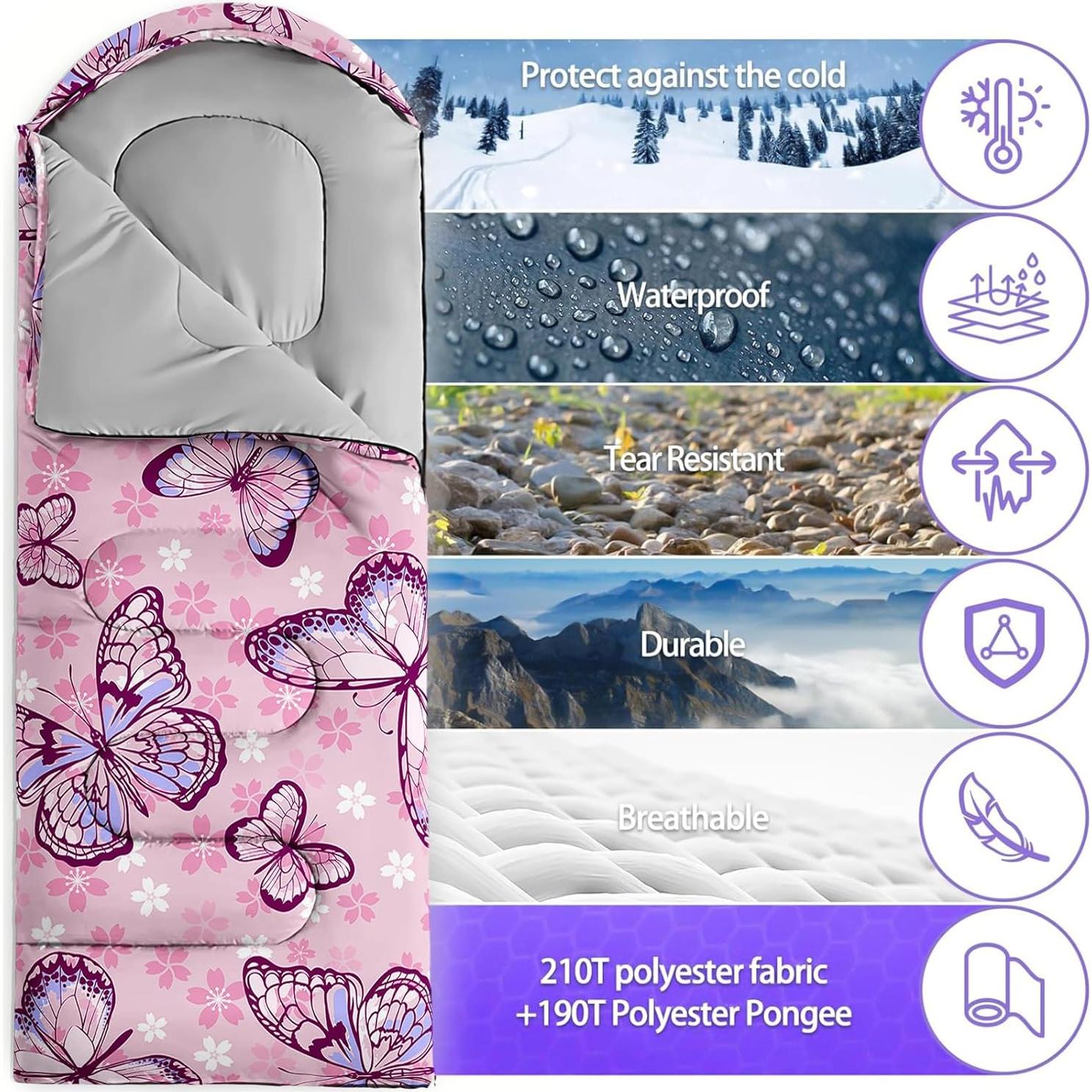 Saco de Dormir Nttopship 3 Estaciones Adultos Niños 80x230cm