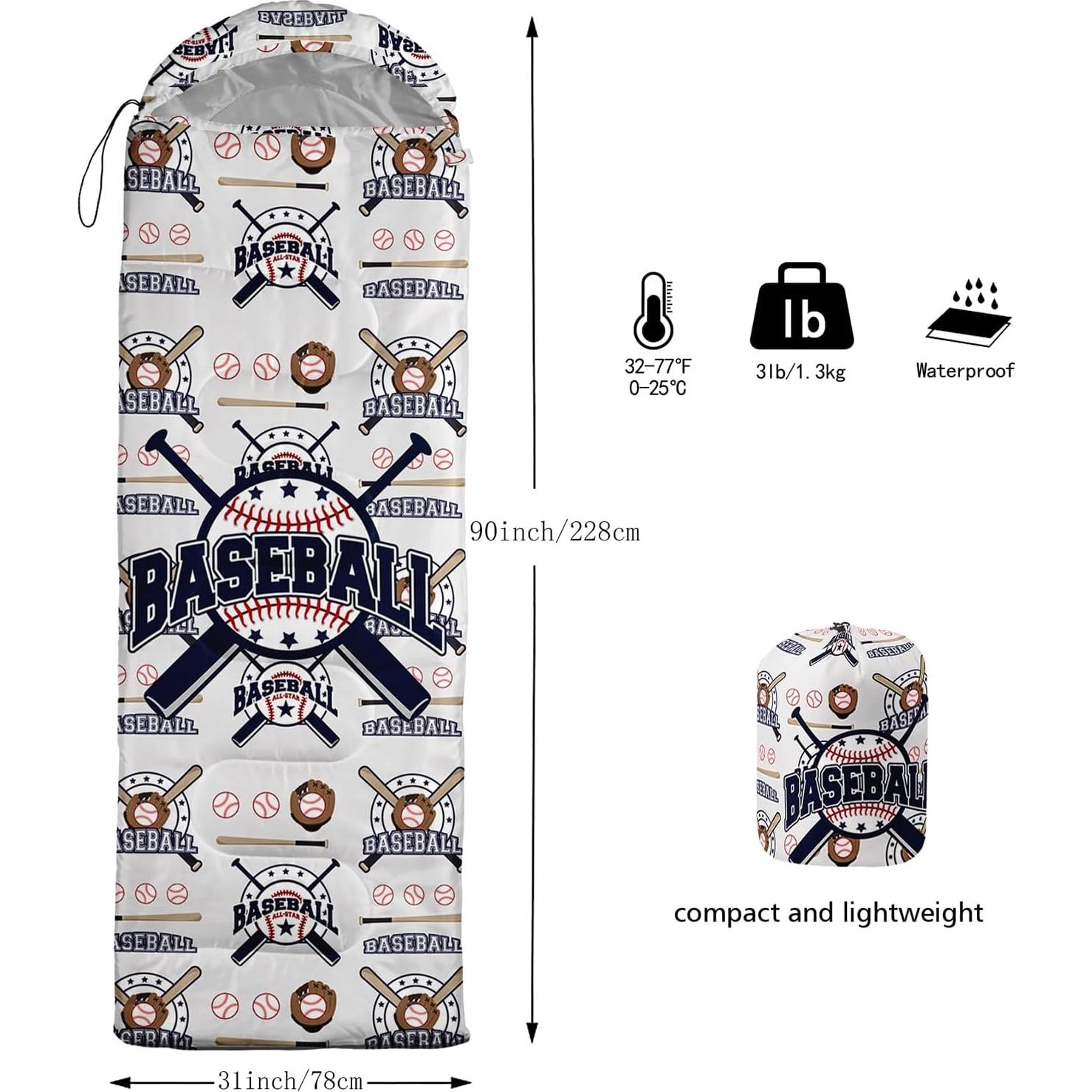 Saco de Dormir BSNTHO Estándar 3 Temporadas Impermeable 229x79cm