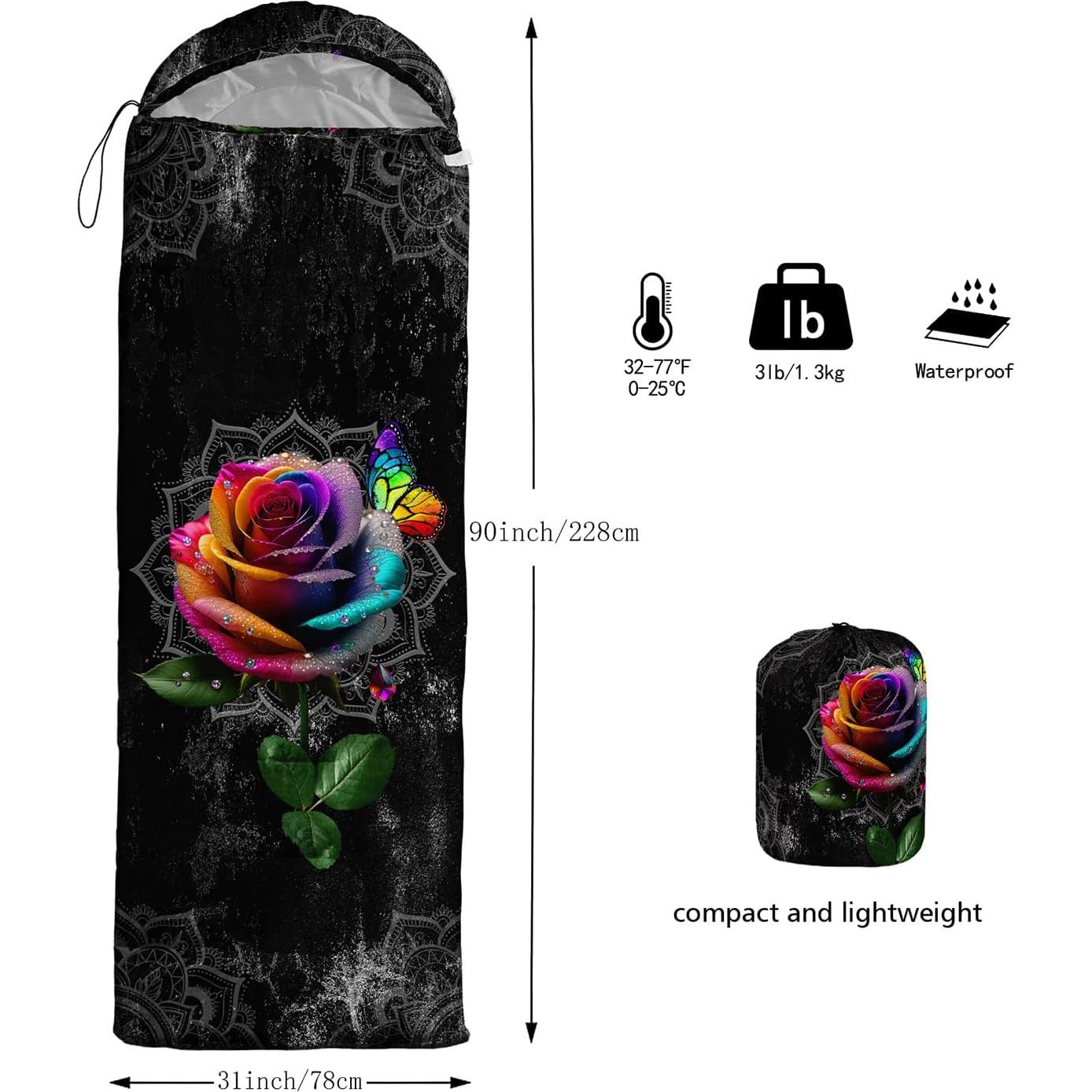 Sleeping Bags for Adults and Kids Camping Sleeping Bags for Girls and Boys Lightweight Waterproof Cold/Warm 3-Season Outdoor Travel with Compression Bags