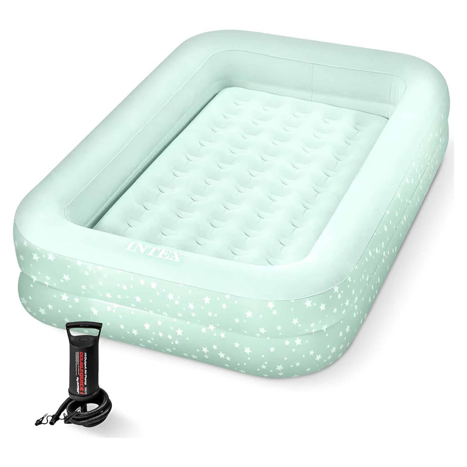 Colchón Inflable para Niños Intex Kidz Travel Bed Verde Menta