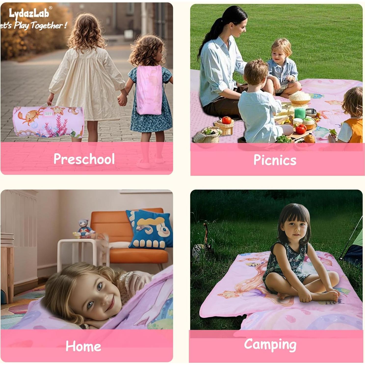 Esterilla de Siesta Lydaz para Niños con Almohada y Manta