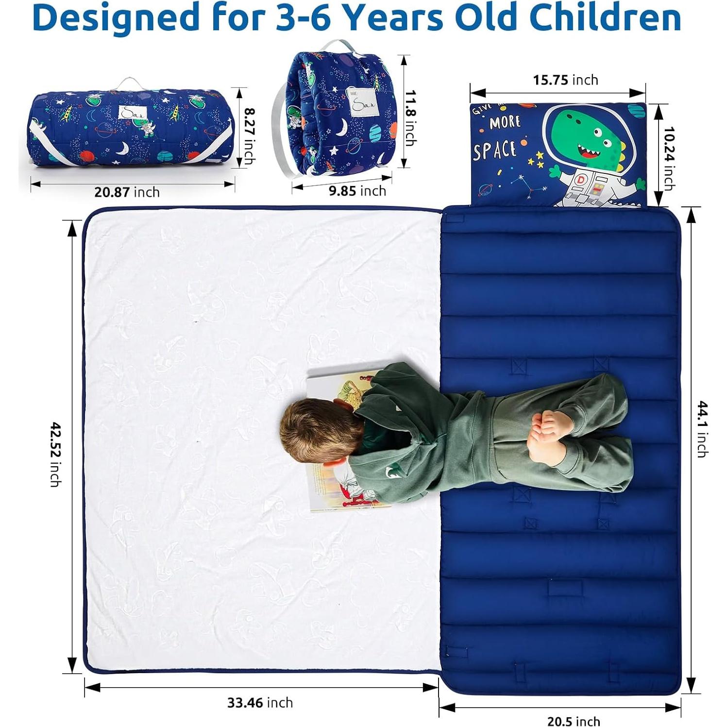 Colchoneta de Siesta Safotad Azul 133x85 cm con Almohada y Manta