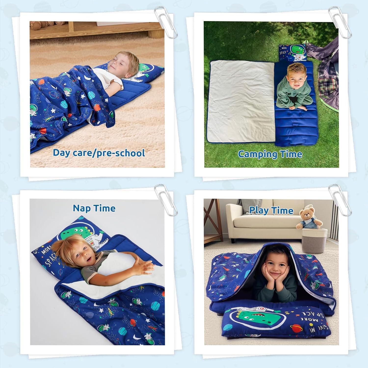 Colchoneta de Siesta Safotad Azul 133x85 cm con Almohada y Manta