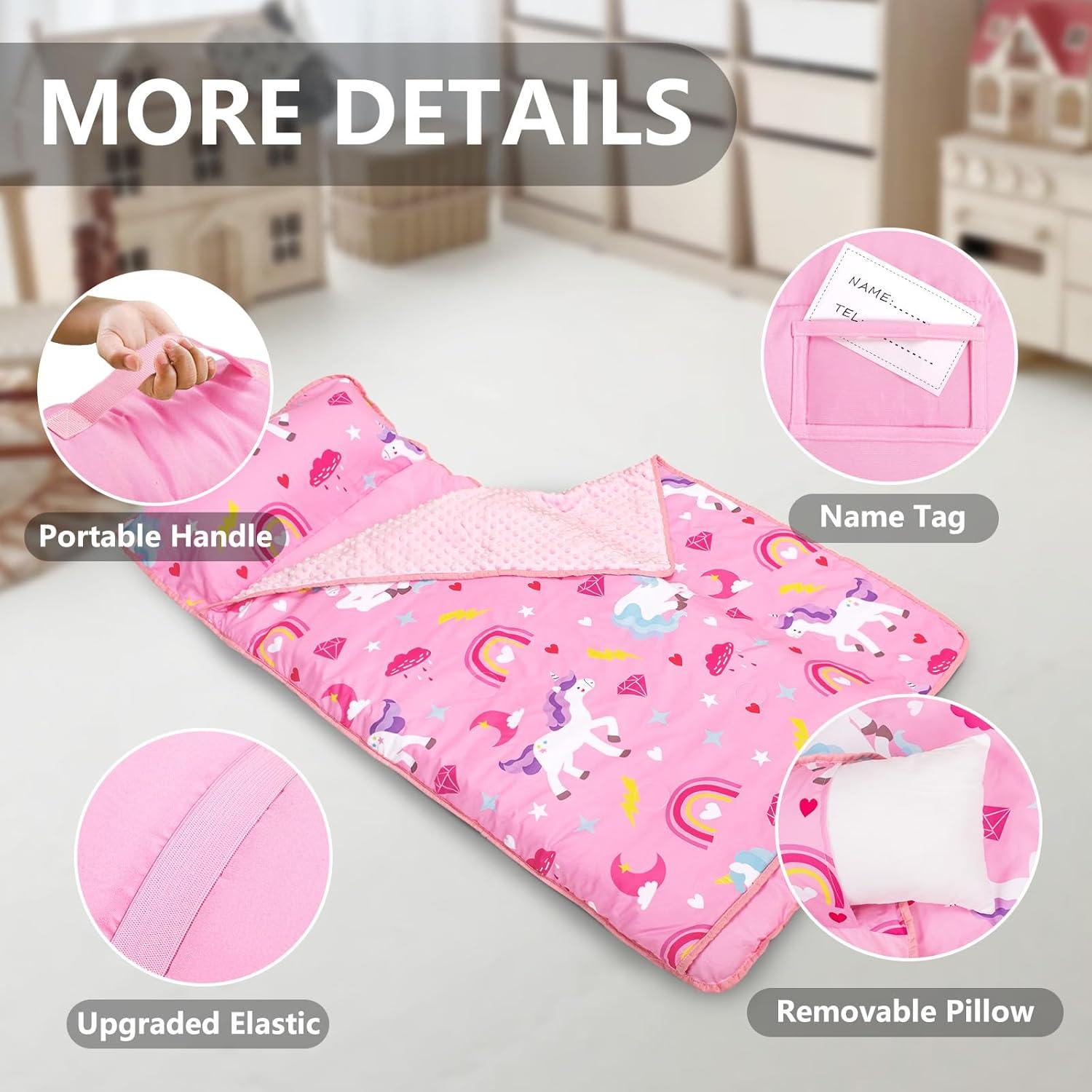 Manta de Siesta PRIMLECT Unicornio Rosa con Almohada Desmontable