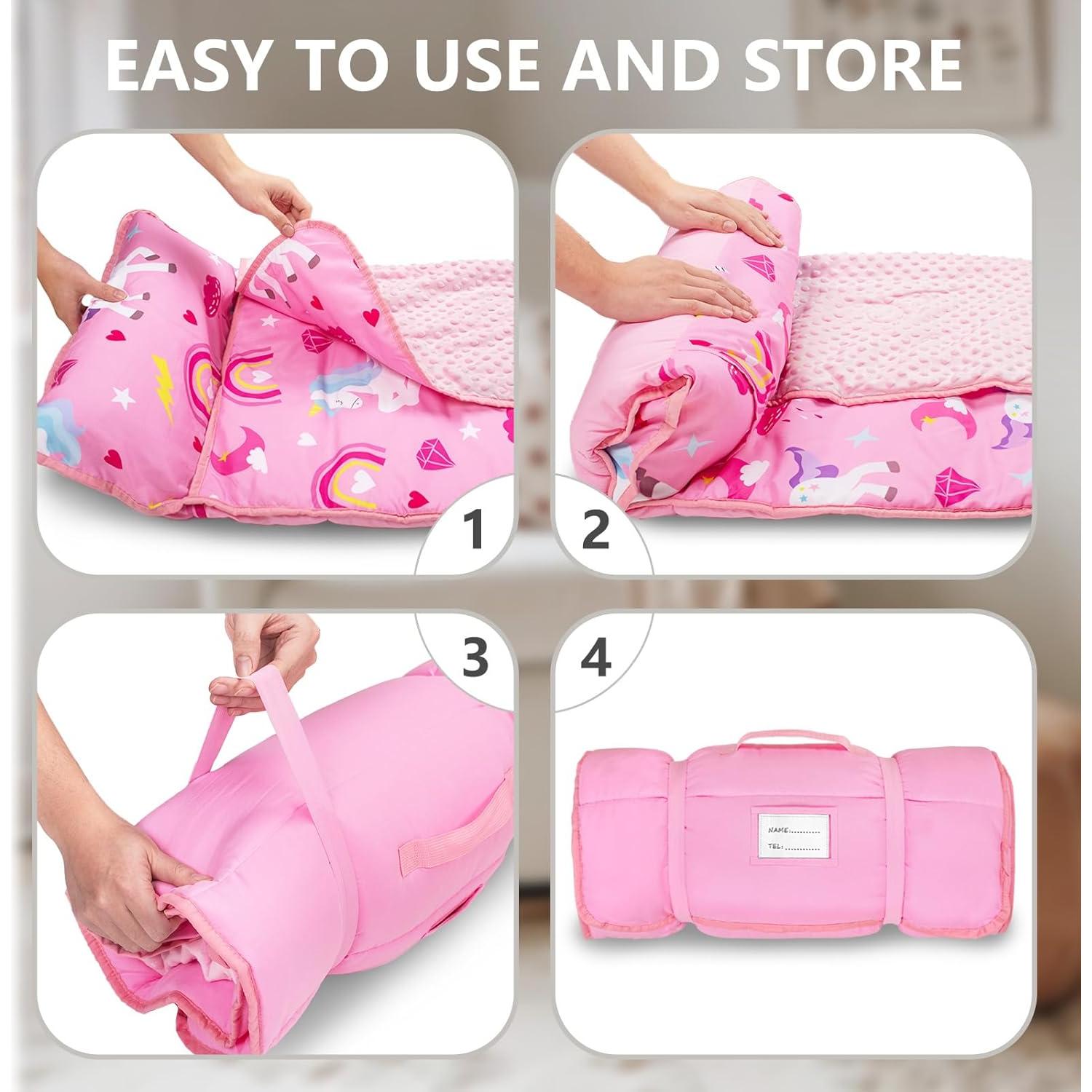 Manta de Siesta PRIMLECT Unicornio Rosa con Almohada Desmontable