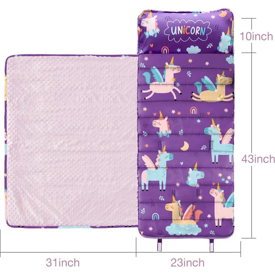 Colchoneta para Siesta JUNCAI Unicornio Púrpura 135x58 cm