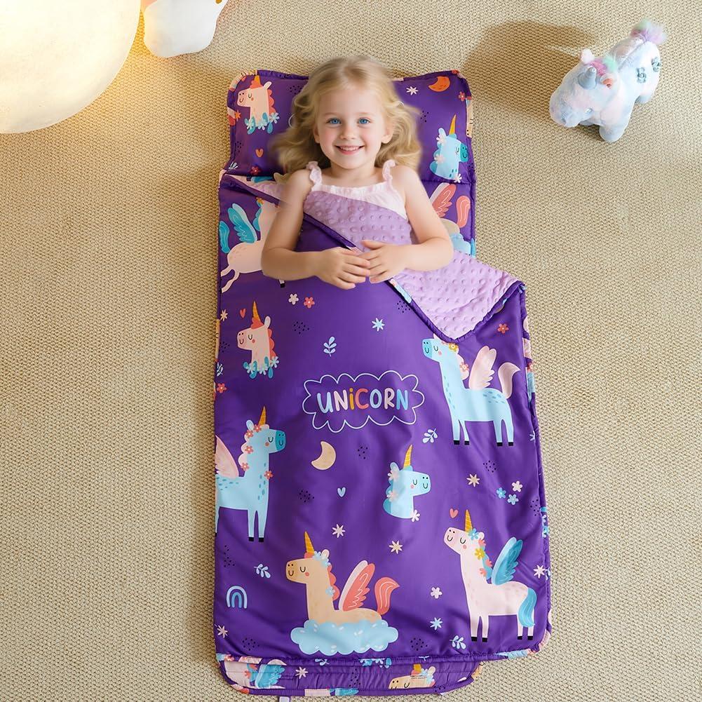 Colchoneta para Siesta JUNCAI Unicornio Púrpura 135x58 cm