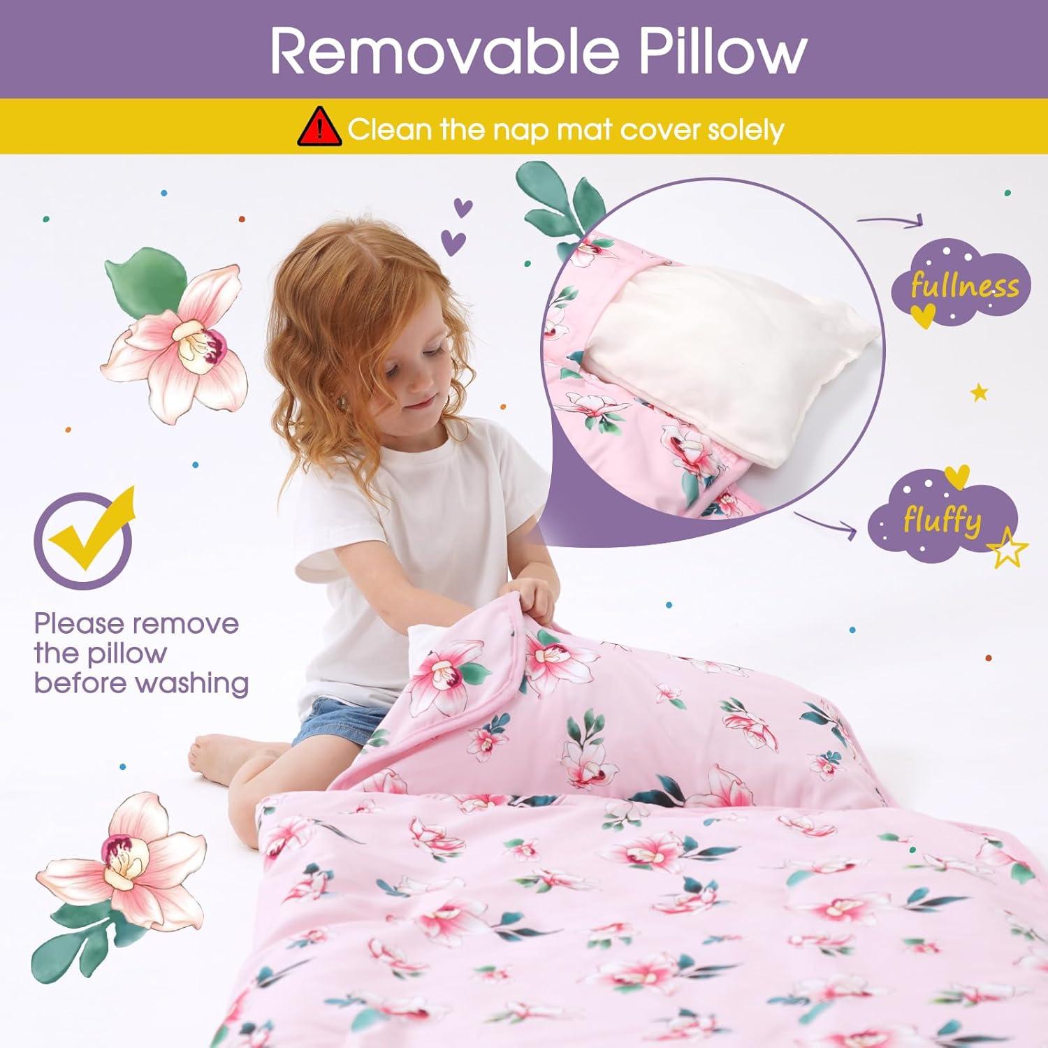 Mat de Nap Extra Grande BORPRES con Almohada y Manta Rosa