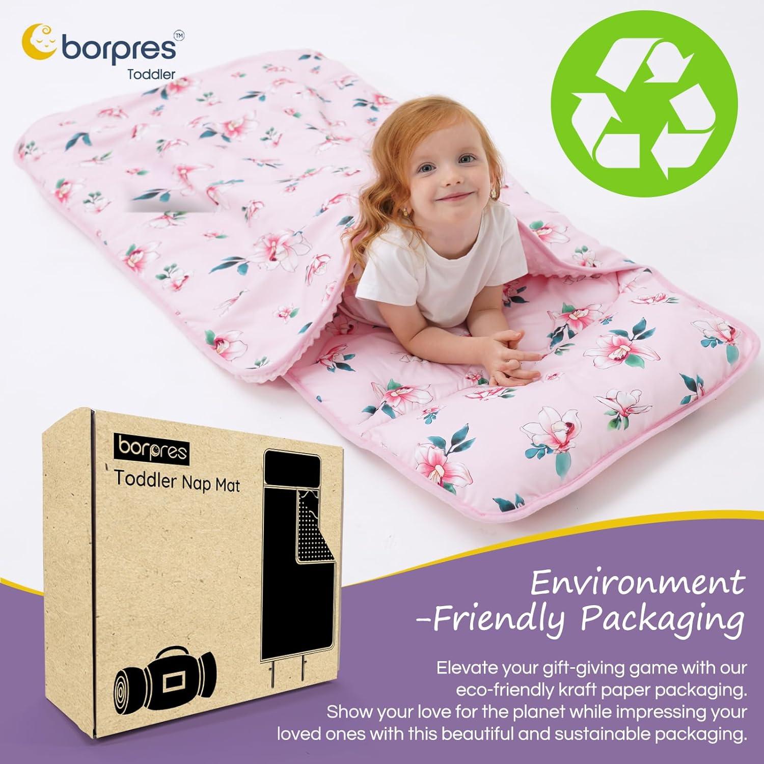 Mat de Nap Extra Grande BORPRES con Almohada y Manta Rosa