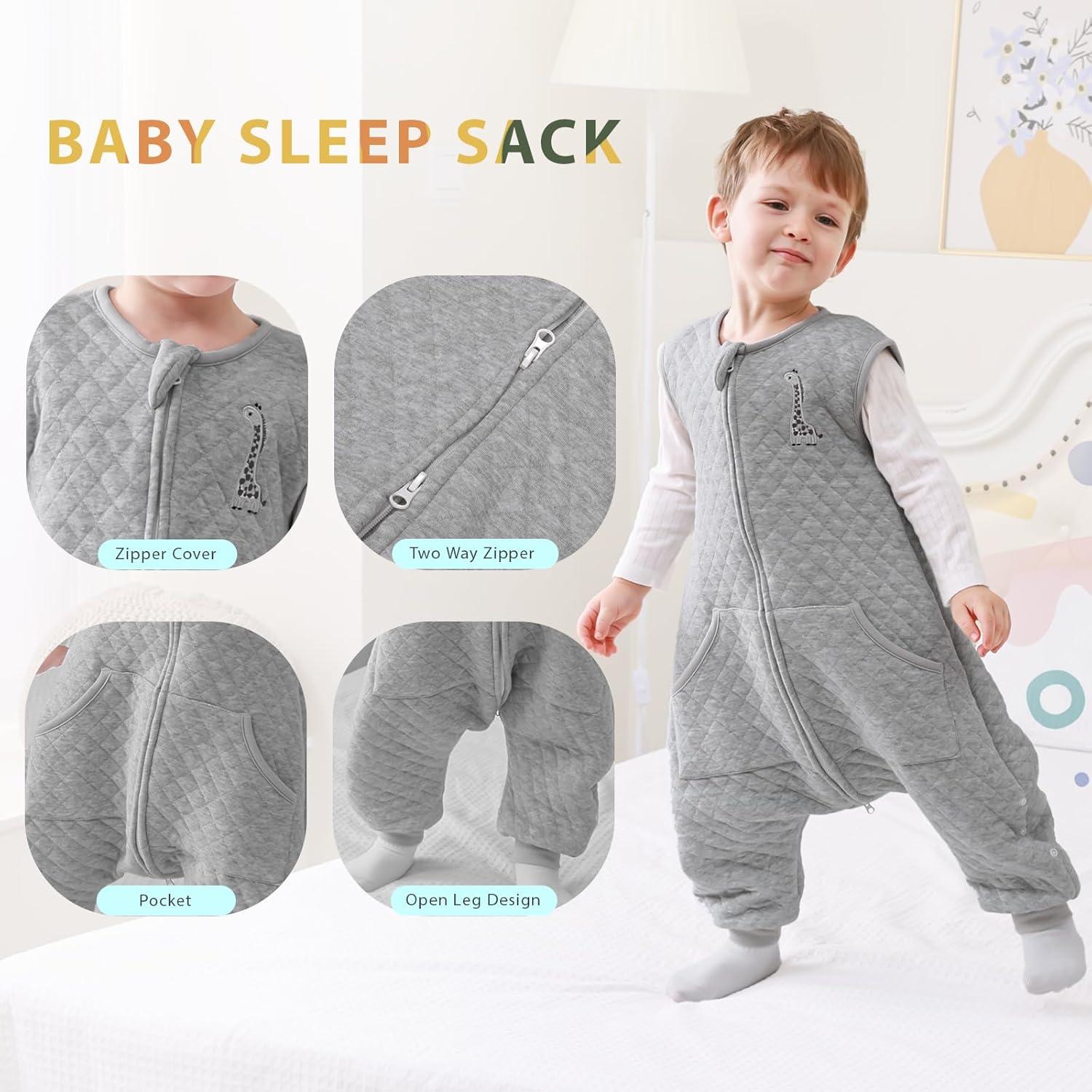 Saco de dormir para niños HOMEAL 3T-5T Algodón Gris
