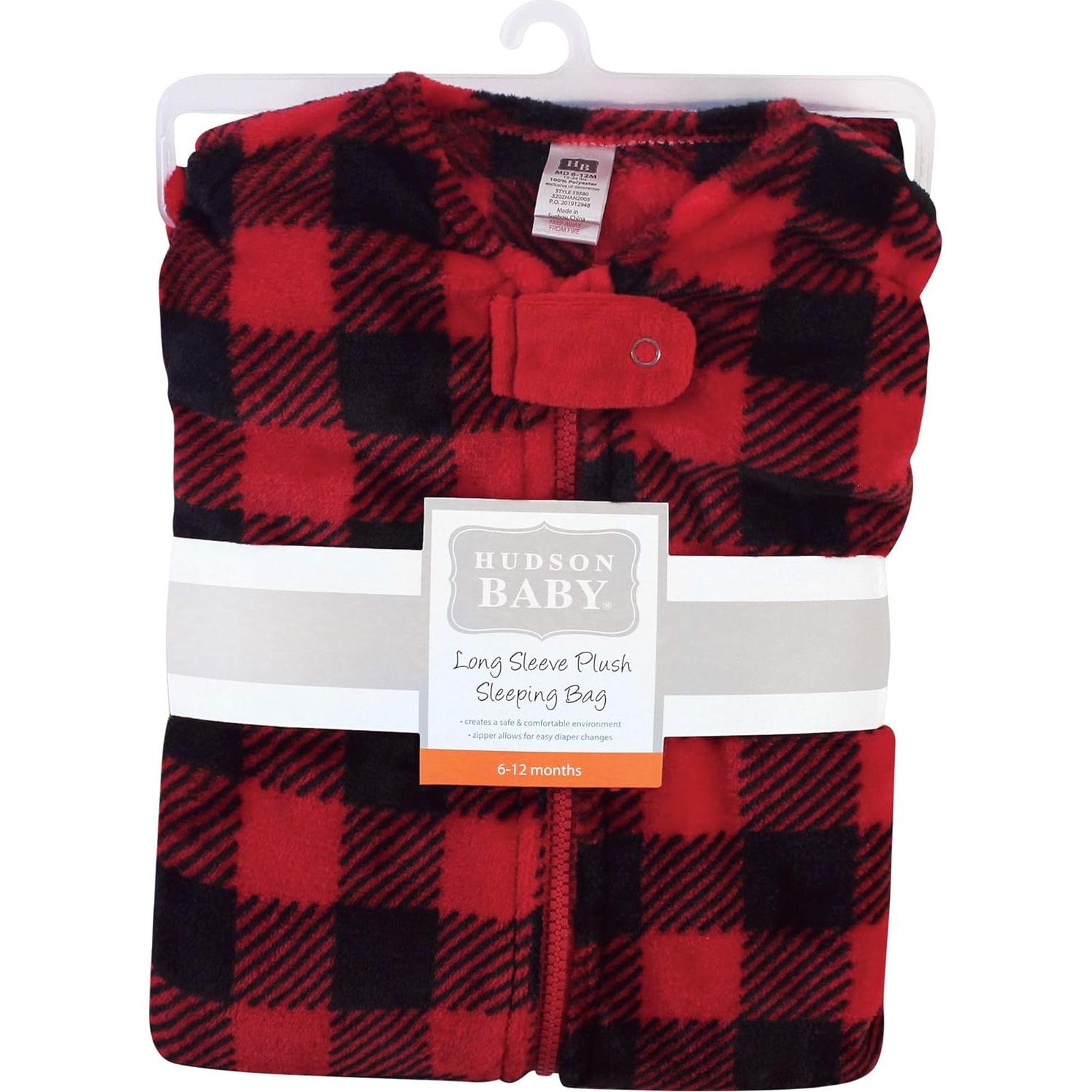 Saco de Dormir de Peluche Hudson Baby 0-6 Meses Nubes Azules