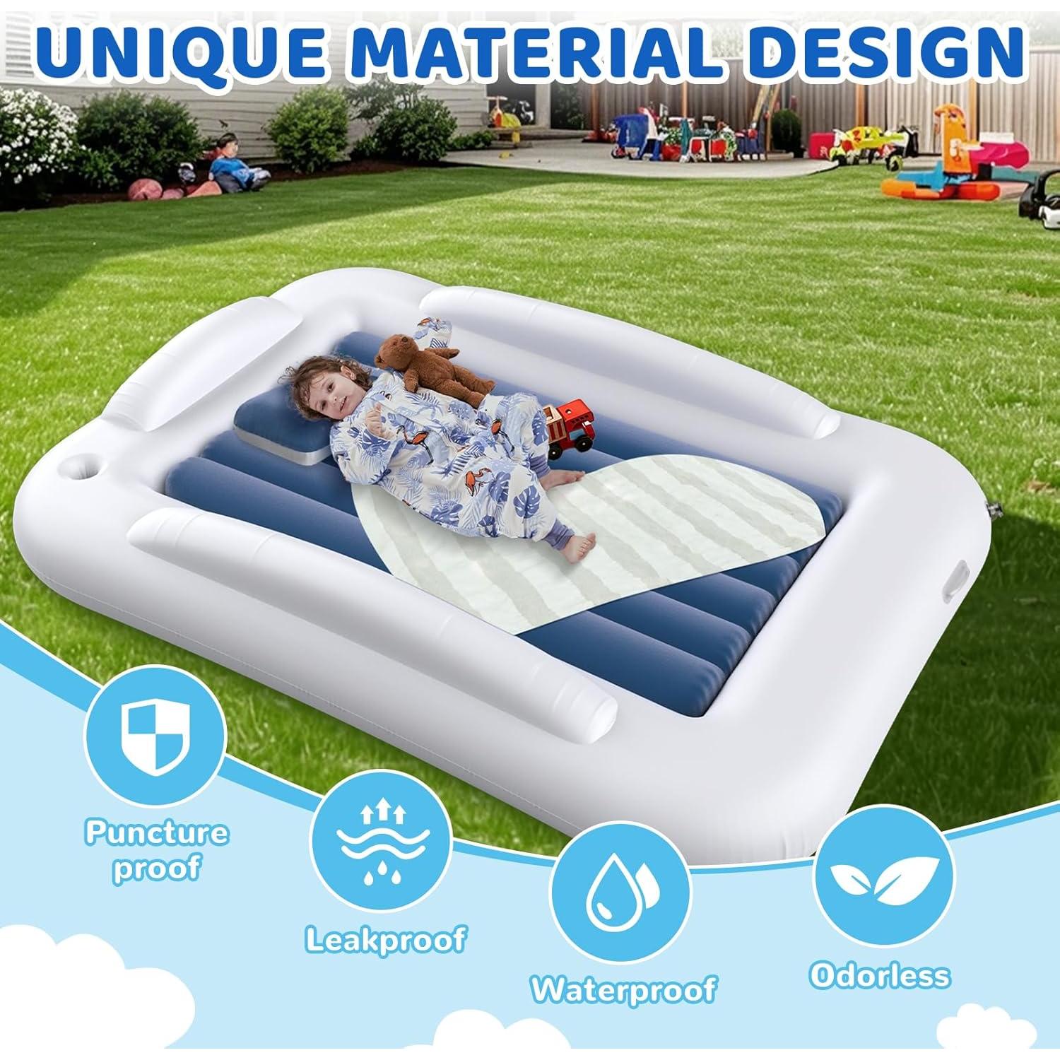 Cama de viaje inflable Deeteck para niños 160.5x108.9 cm
