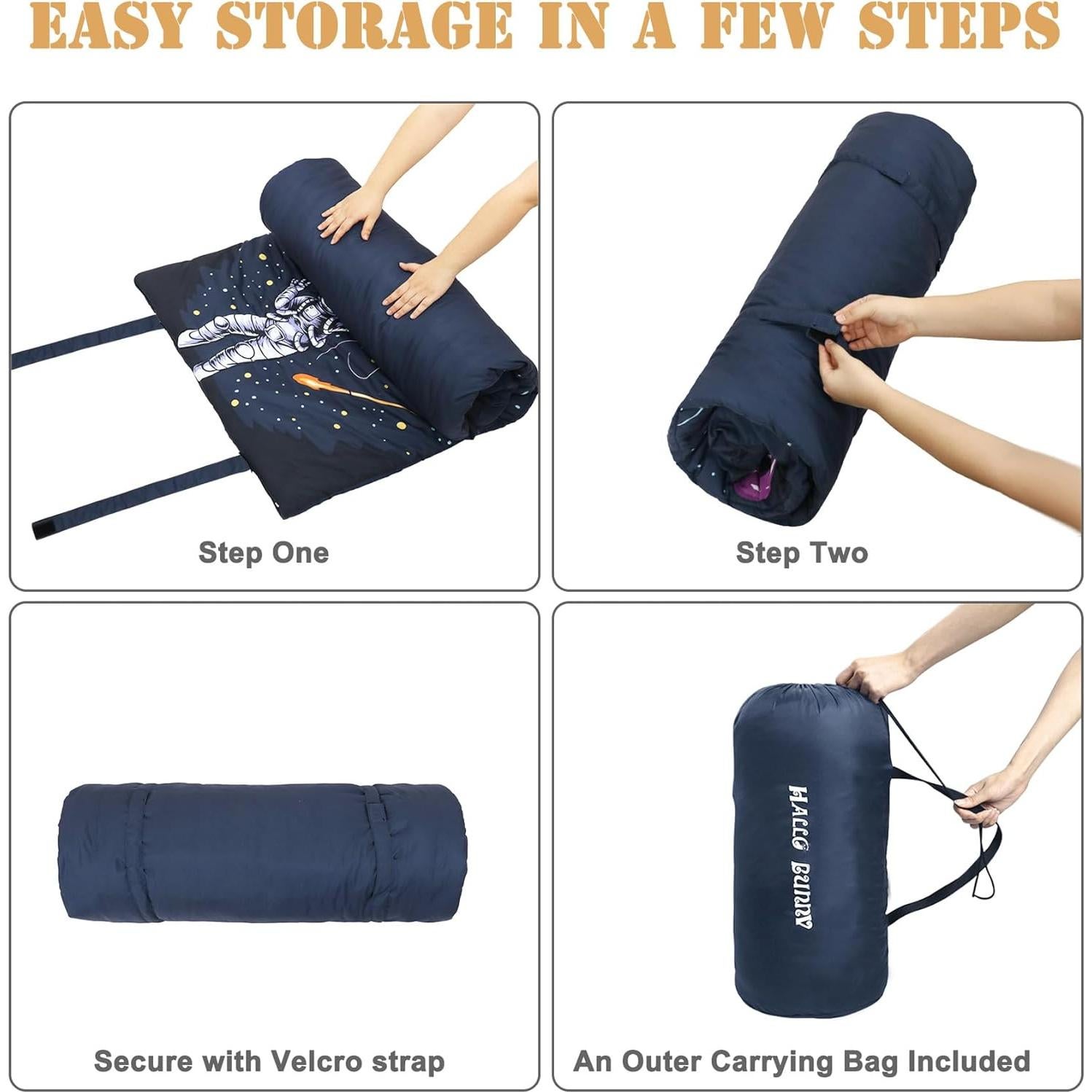 Saco de dormir para niños Hallo Bunny 160x76 cm Astronauta