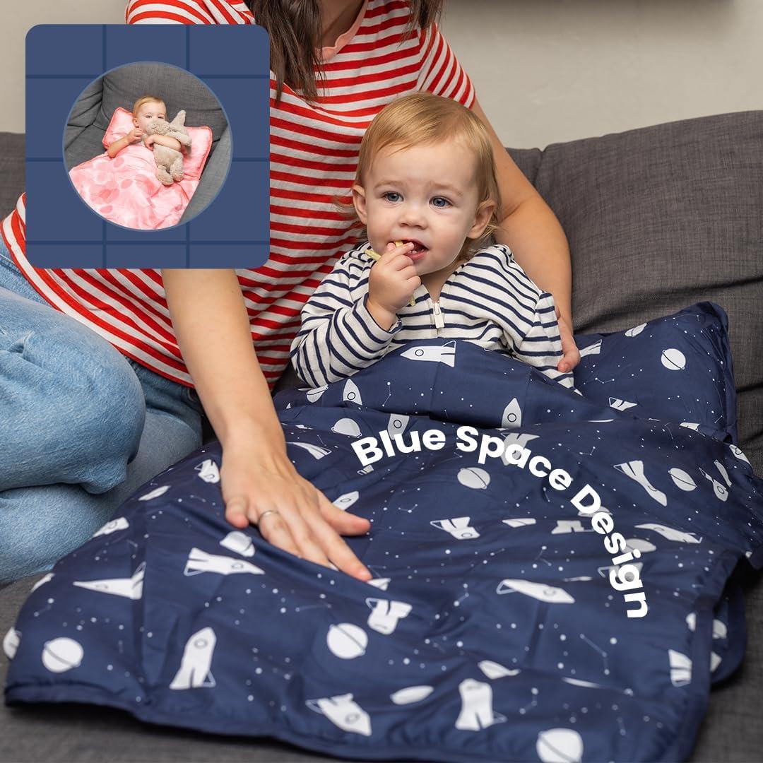 Colchoneta para Siesta Zunee Azul Espacial 90x117 cm