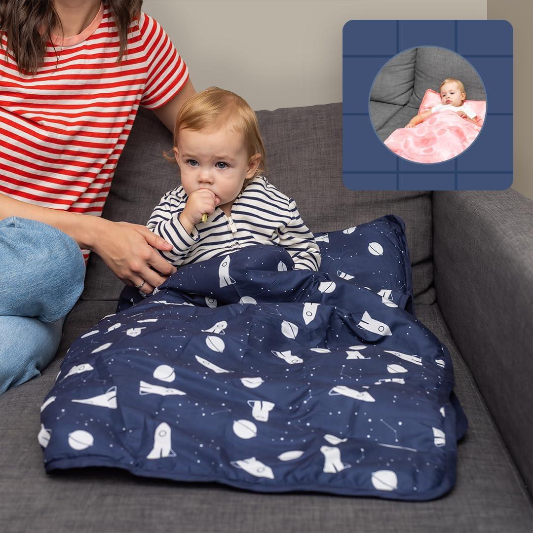 Colchoneta para Siesta Zunee Azul Espacial 90x117 cm