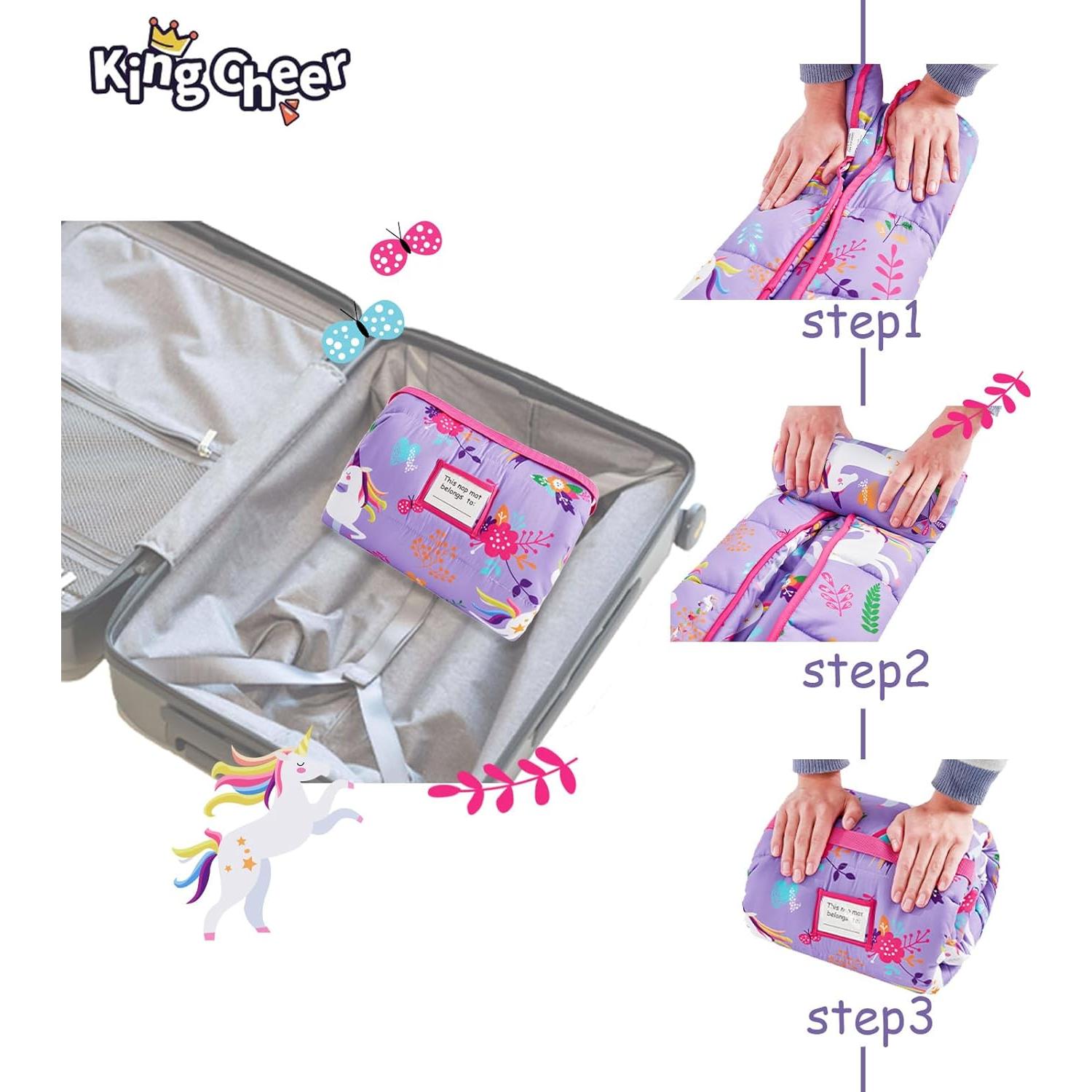 Manta de Siesta KingCheer Unicornio Púrpura 140x53 cm