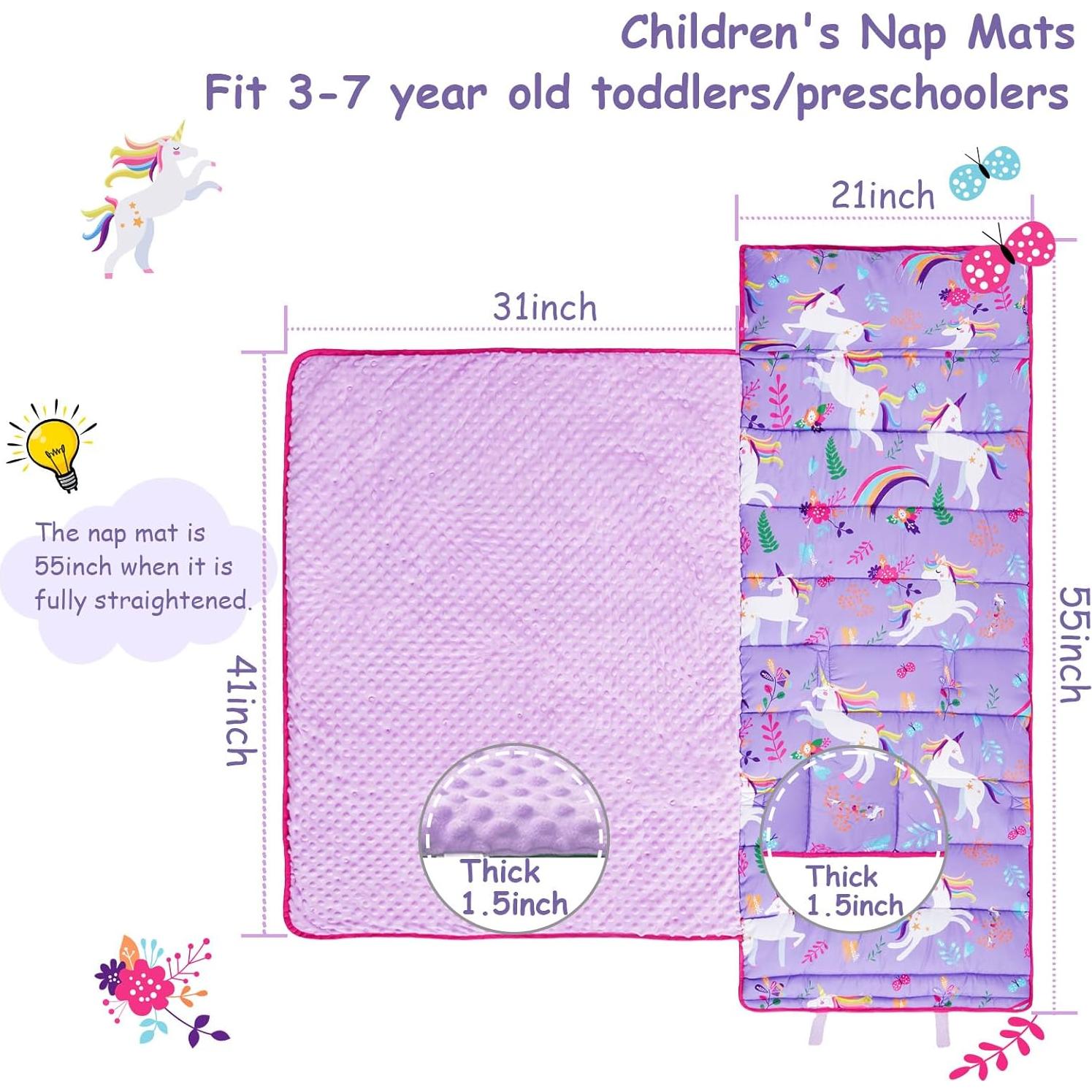 Manta de Siesta KingCheer Unicornio Púrpura 140x53 cm