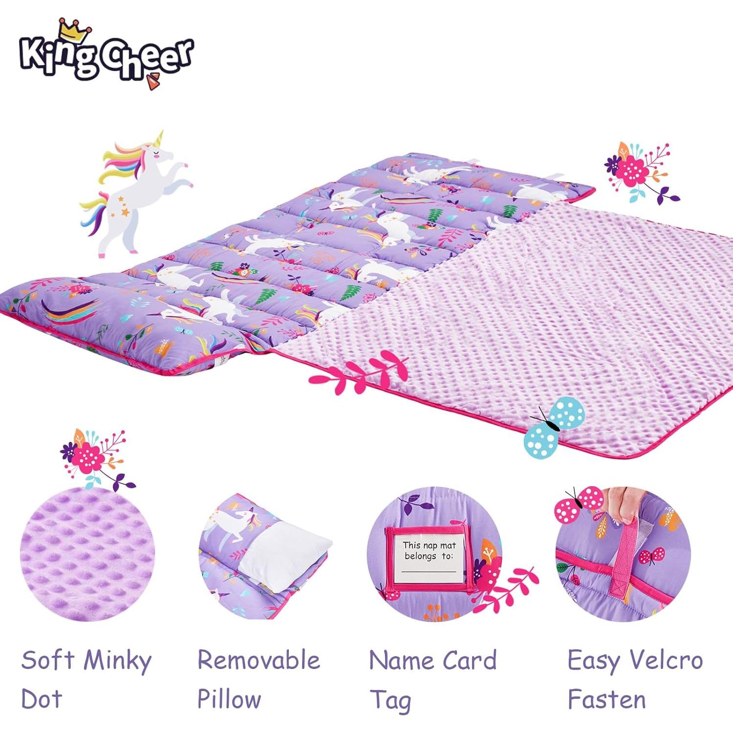 Manta de Siesta KingCheer Unicornio Púrpura 140x53 cm