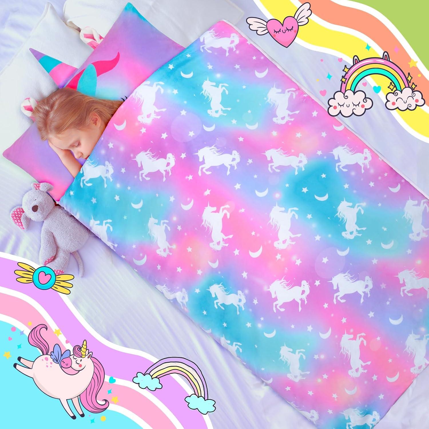 Saco de Dormir Fiodrimy Unicornio 137.4x80cm con Almohada
