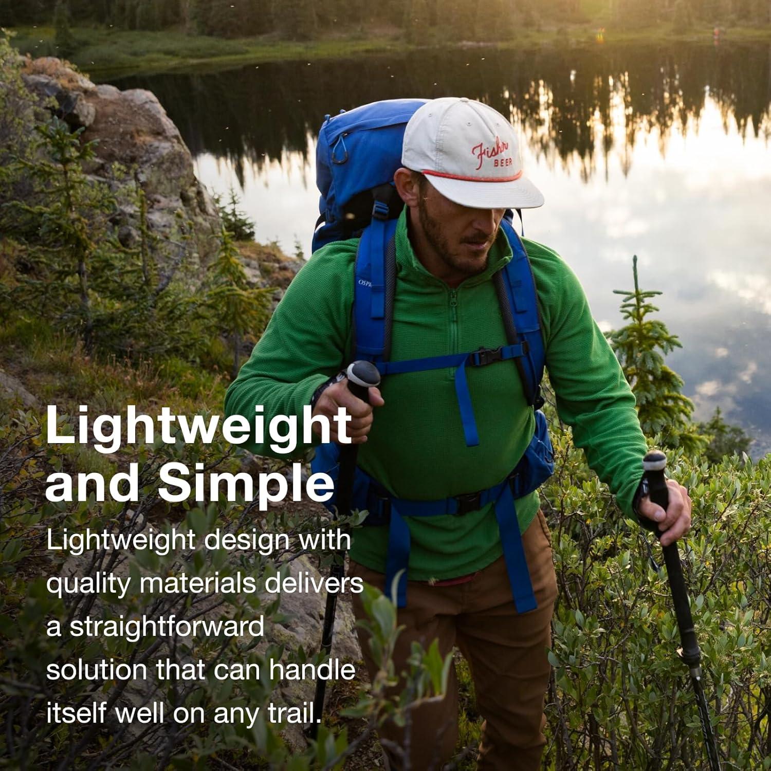 Mochila de senderismo Osprey Rook 65L para hombres Gris